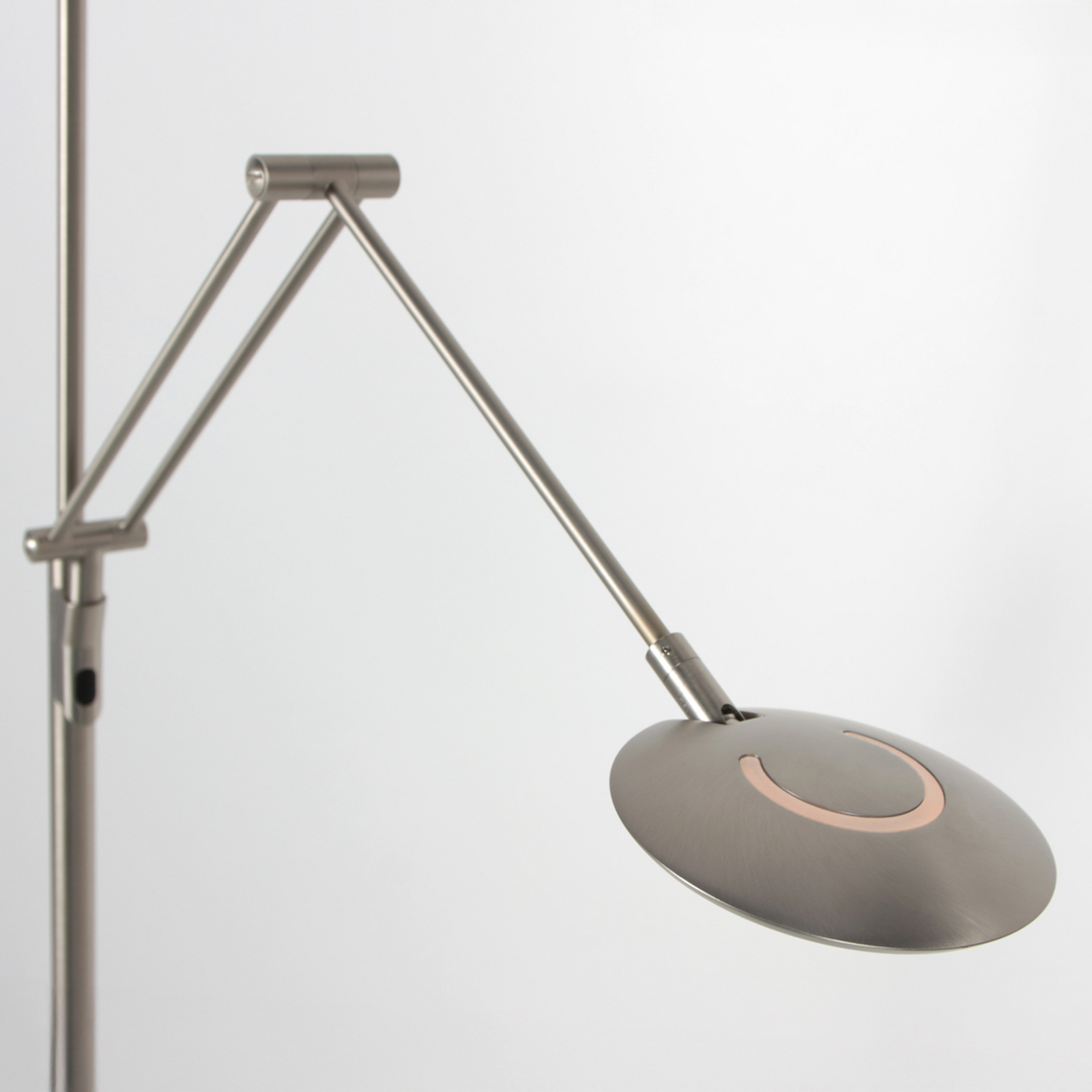 Lampa stojąca LED Zenith 2, stal, lampka do czytania, CCT, pilot Lampa stojąca LED Zenith 2, stal, lampka do czytania, CCT, pilot