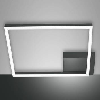 Plafonnier LED Bard, 42x42 cm, anthracite