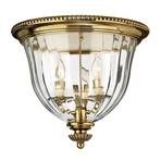 Cambridge ceiling light, brass/glass, height 33cm