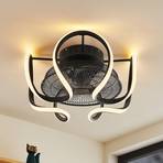 Starluna Lykkela stropný LED ventilátor CCT čierna