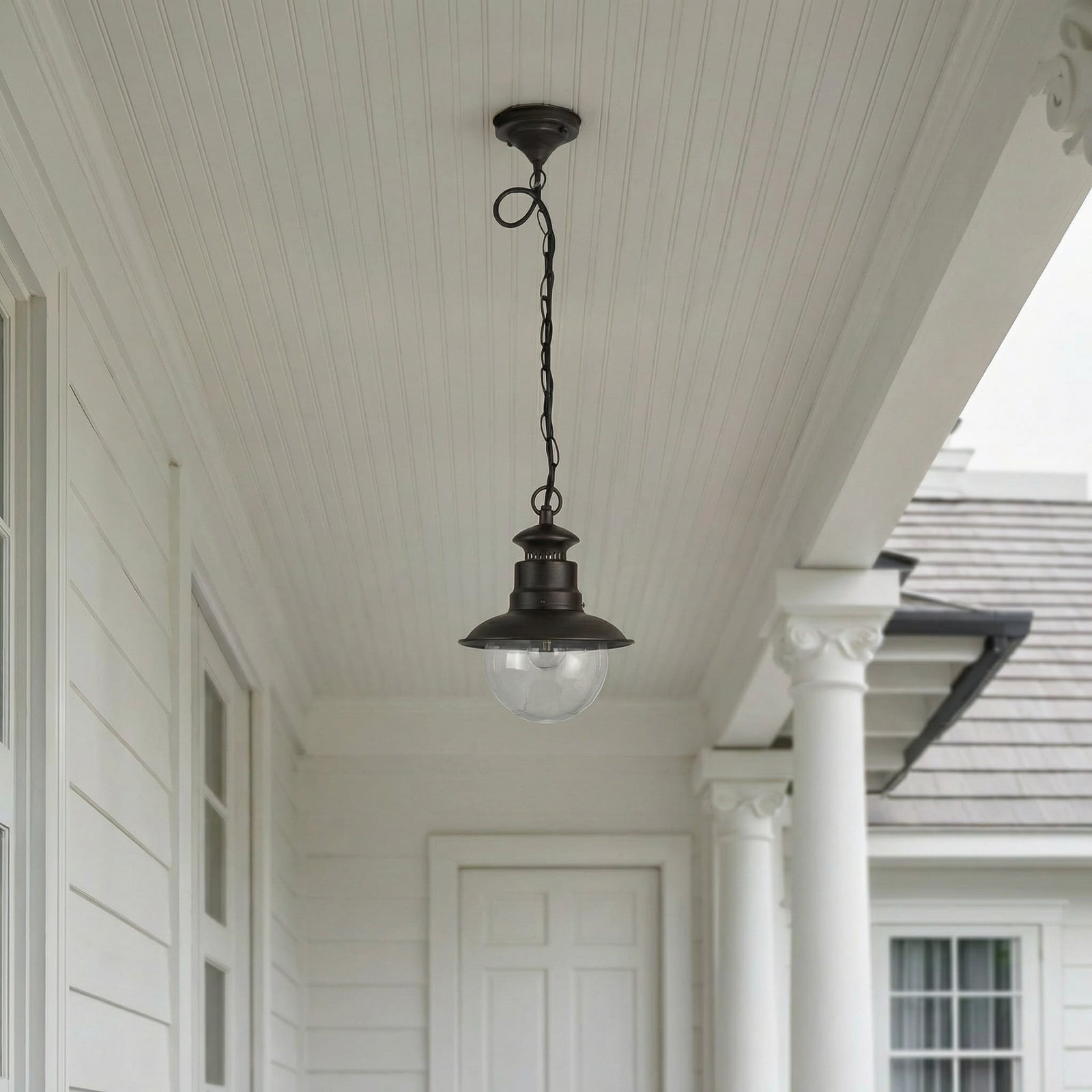 Eddie Buiten Hanglamp Rust/Clear - Lindby