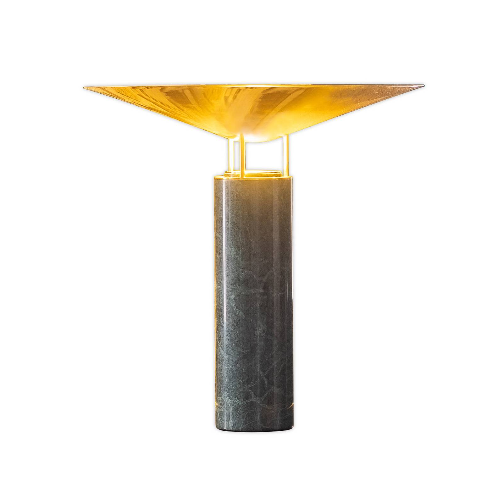 LED asztali világítás Rebound márvány, sárgaréz