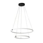 Lampă suspendată Revolve LED, 2 becuri, alb, acrilic, dimabil