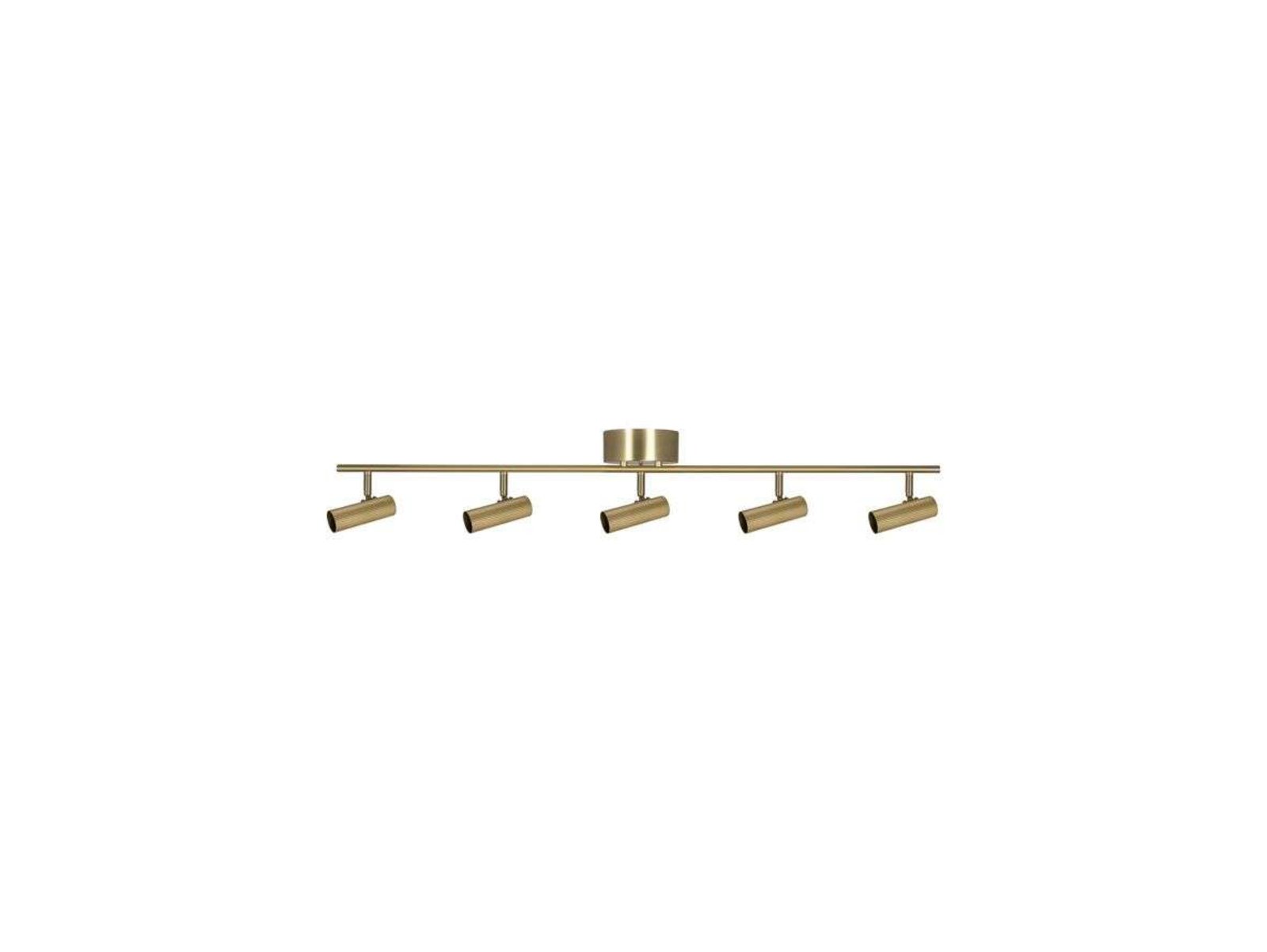 Hubble 5 Ceiling Lamp Long Brushed Brass - Globen Lighting