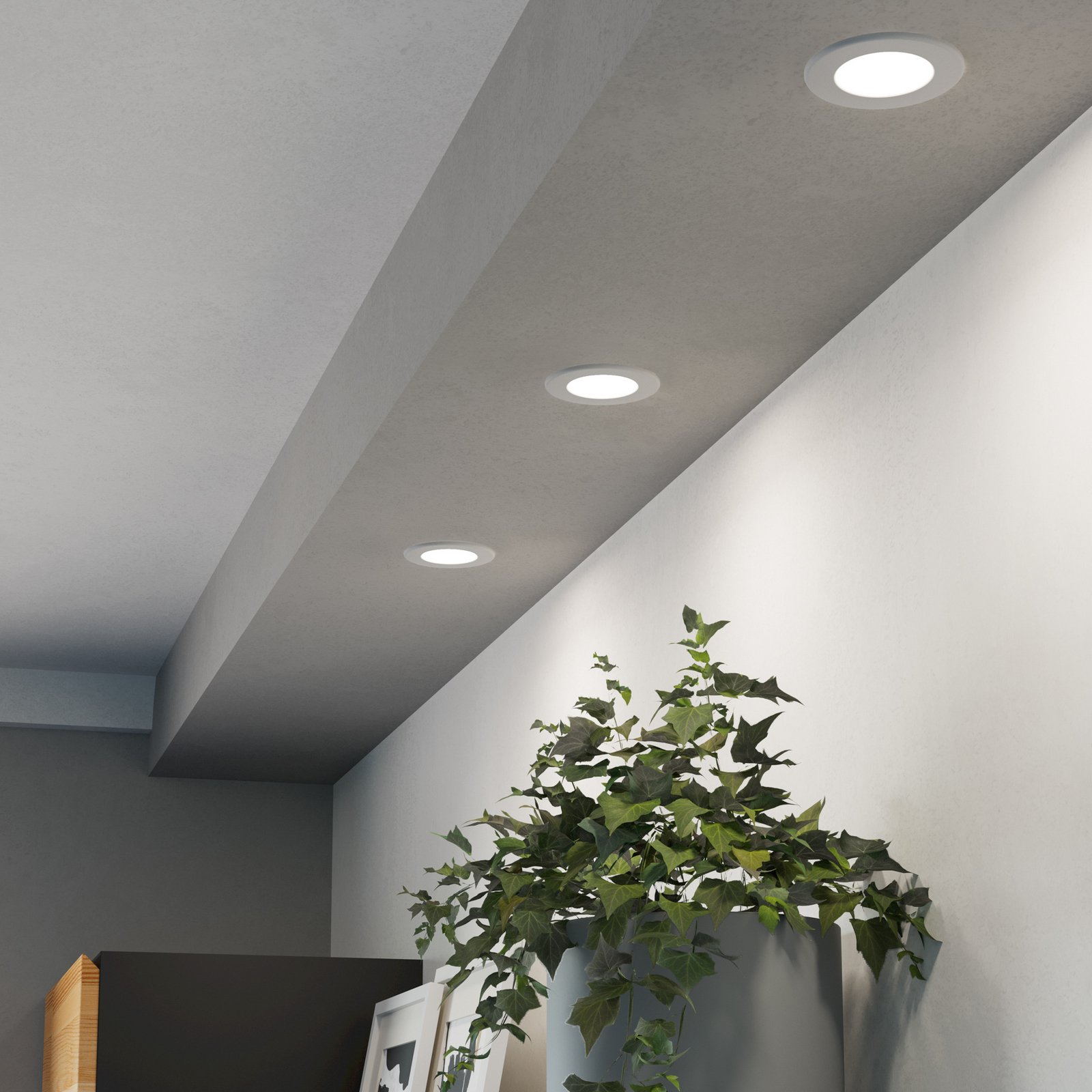 EGLO connect Luminária embutida LED Fueva 6-Z, branca, conjunto de 3