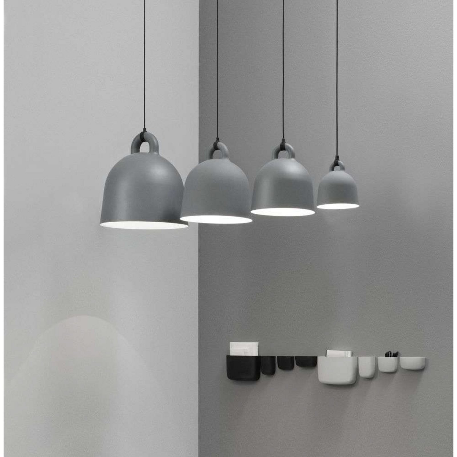 Bell Lustră Pendul Large Grey - Normann Copenhagen