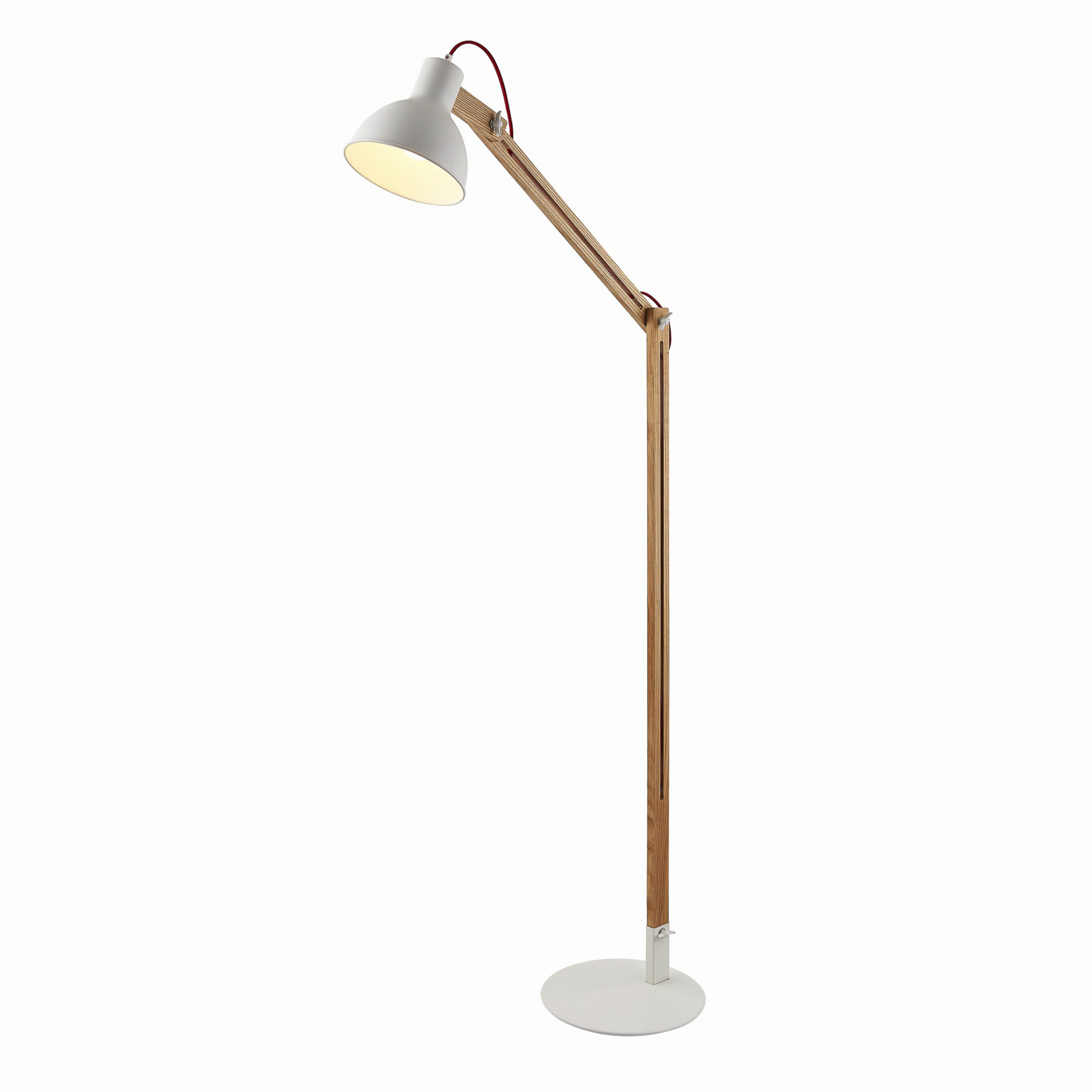 Shivanja Floor Lamp White/Ash - Lindby