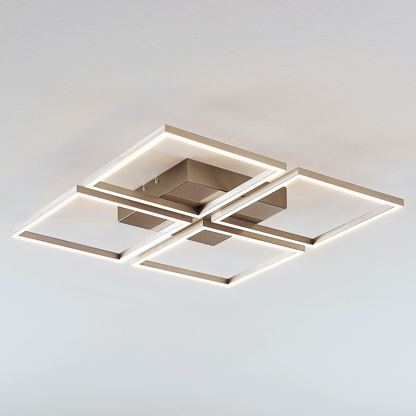 LED-Deckenlampe Quadra, dimmbar, 4-flg., 52,5 cm