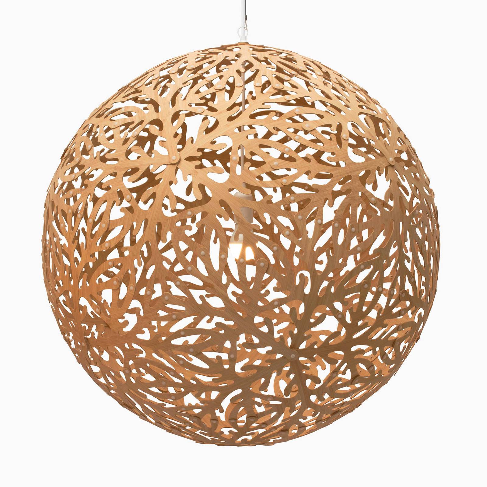 david trubridge Sola pendant light Ø 80 cm caramel, for Living / Dining Room, bamboo, E27, 60 W