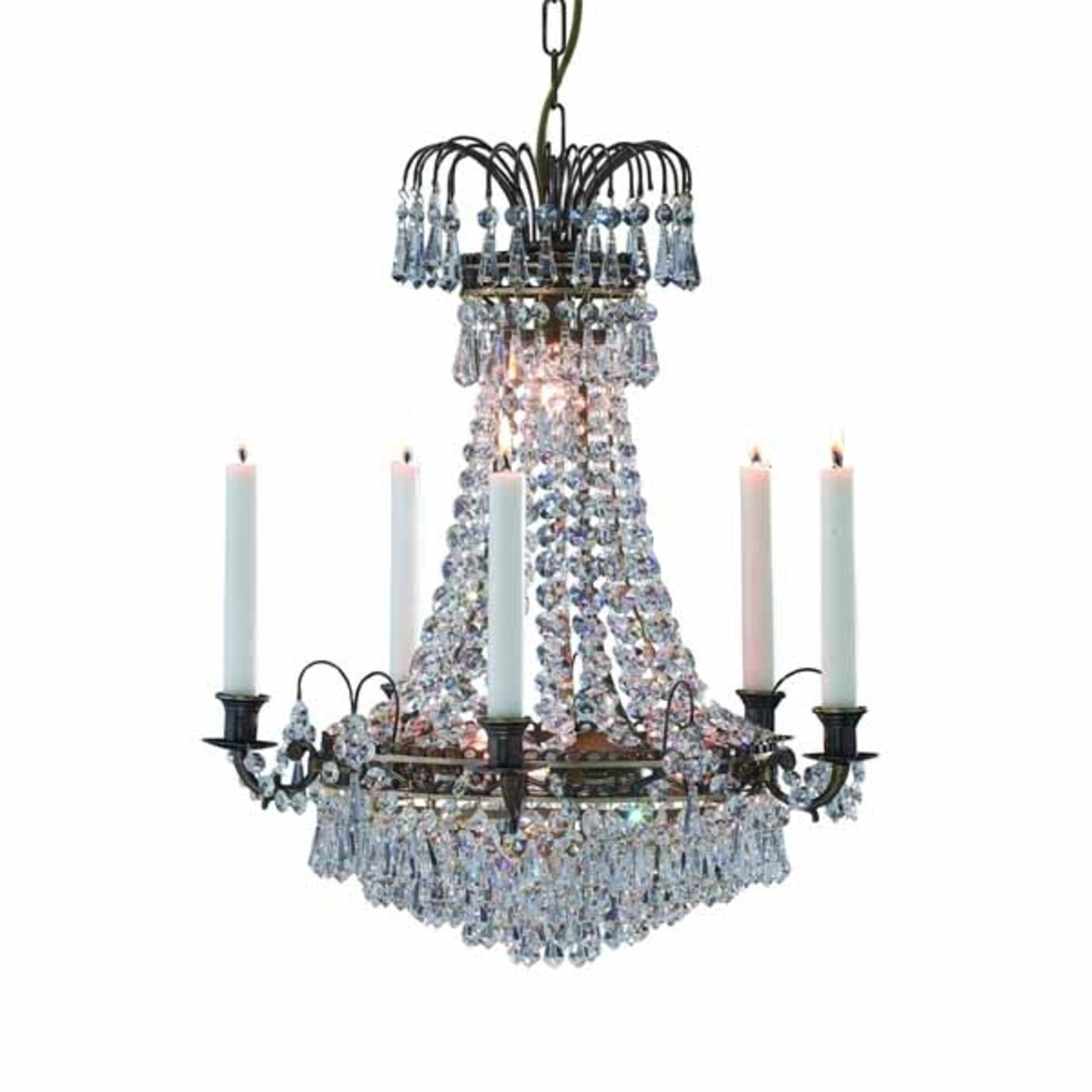 Magnificent candle chandelier Läckö 48 cm