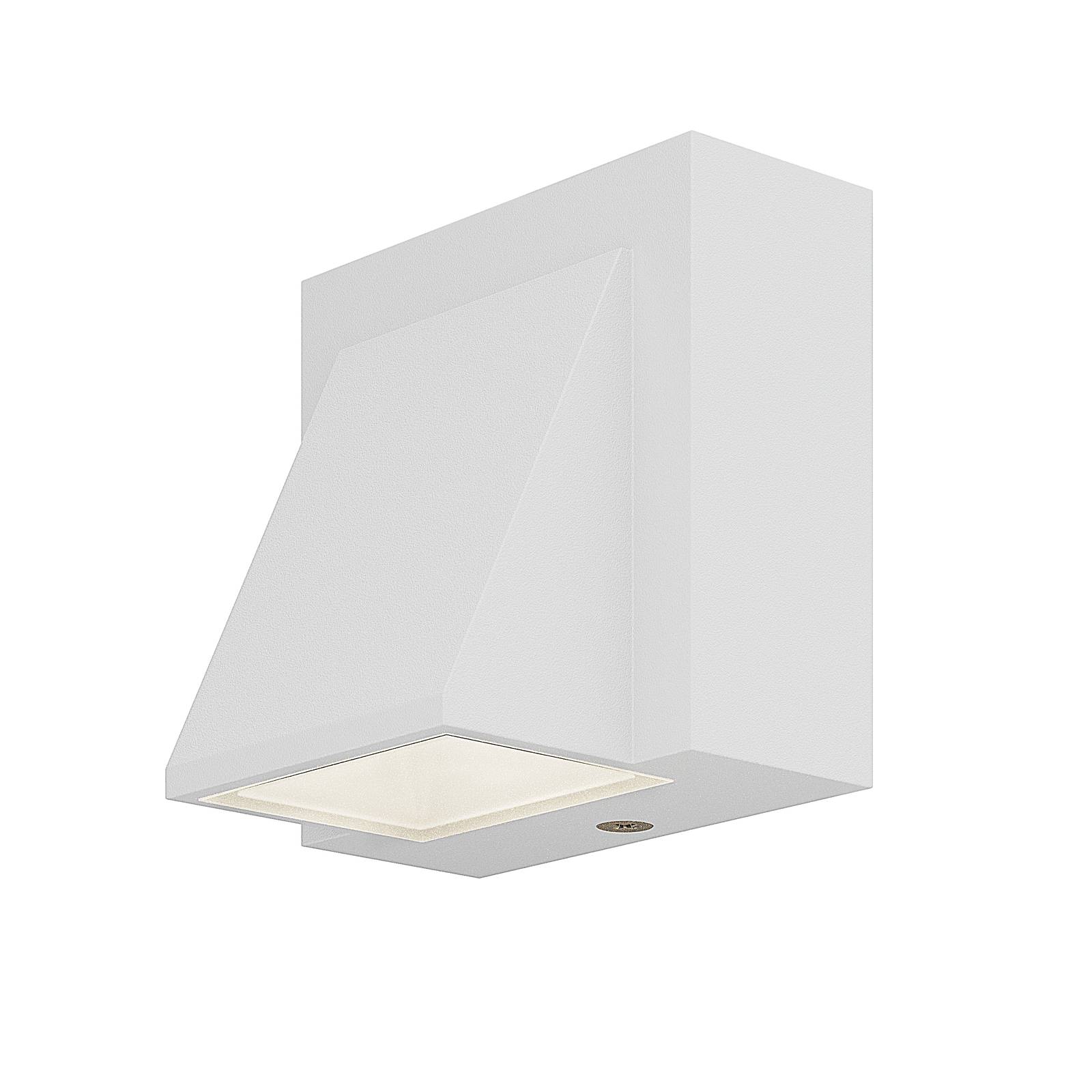Lucande Marik white LED outdoor wall light, aluminium, 1.2 W, W: 8 cm, H: 7.5 cm