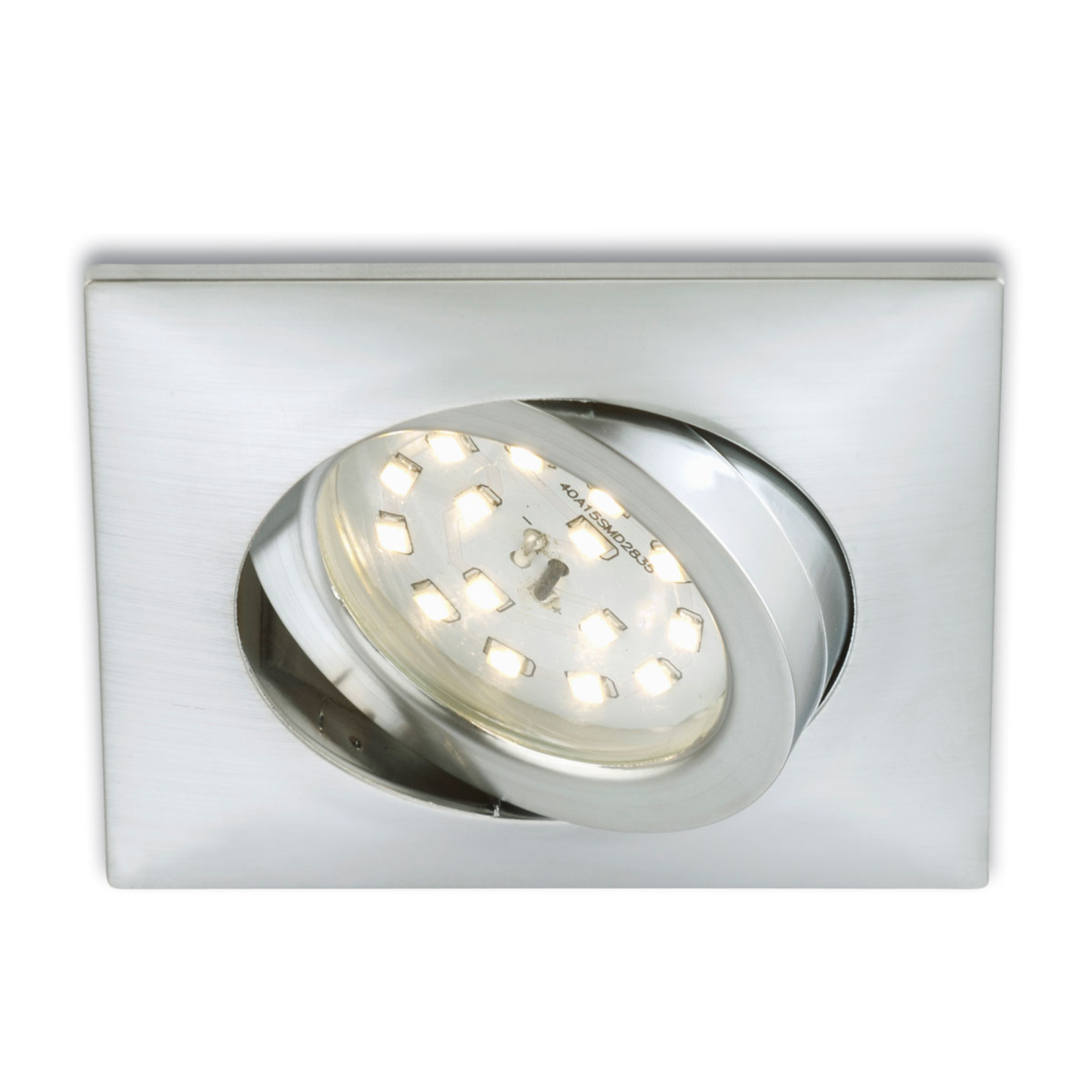 Brilonger Rectangular LED recessed light Erik, aluminium, for Living / Dining Room, plastic, 5 W, energy efficiency: A+, L: 8.2 cm, W: 8.2 cm