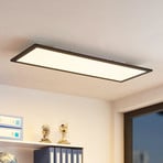 Lindby LED-paneeli Nelios, 80 x 30 cm, CCT, musta, metallia