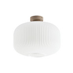 Evey Deckenleuchte, Ø 35 cm, weiß/beige, Glas - NOLA