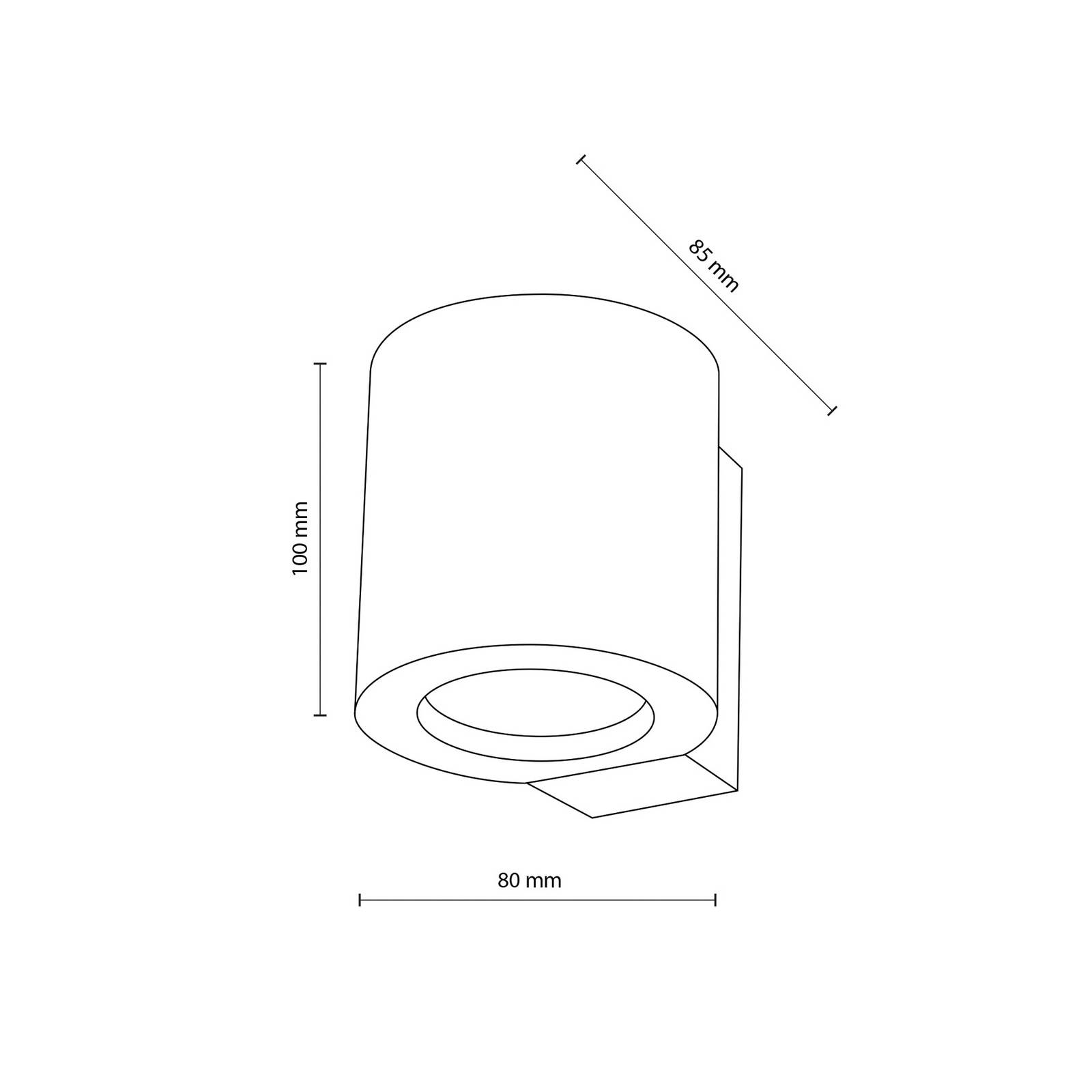 Kinkiet Eve, buk, drewno, Ø 8 cm, GU10