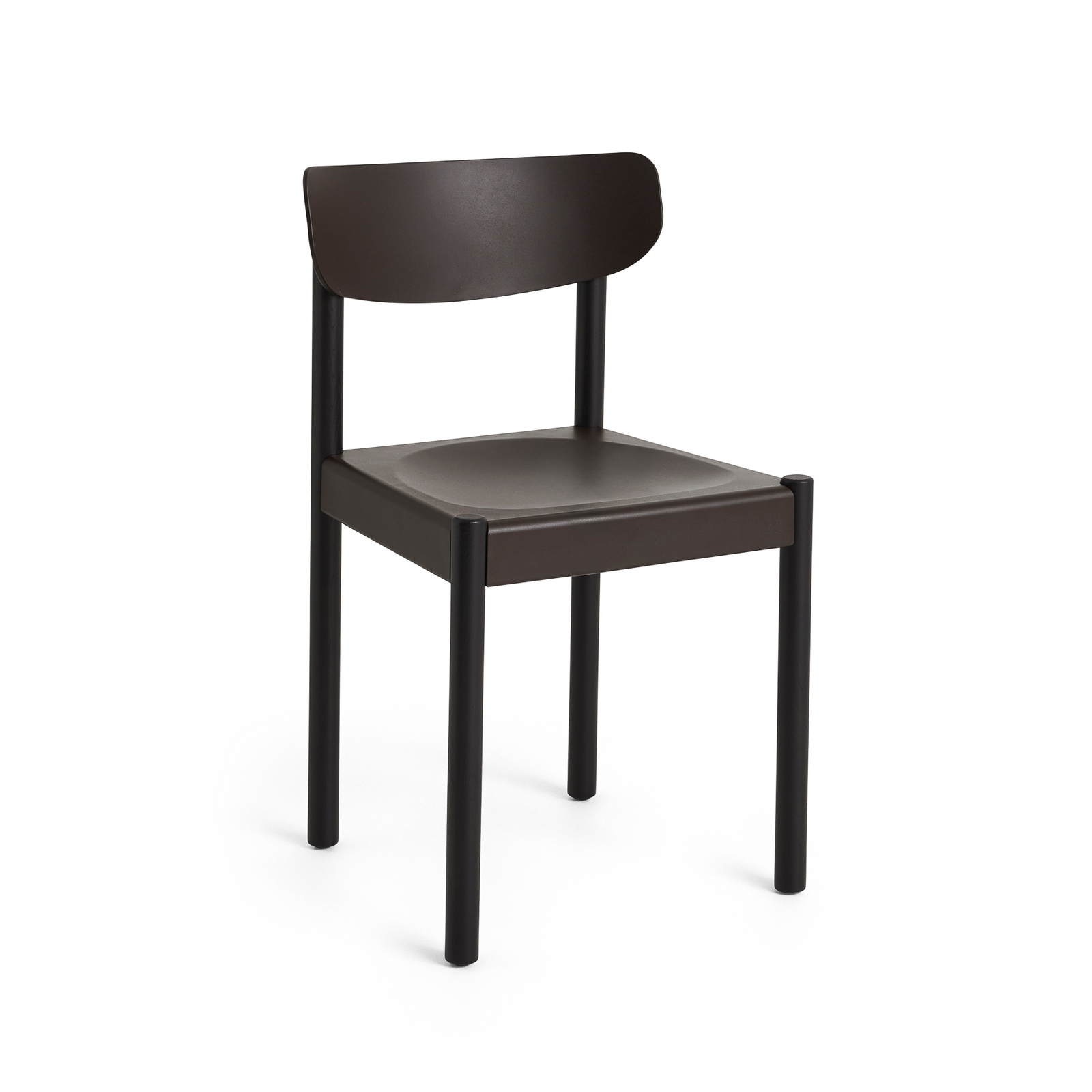 Lot de 10 chaises, marron/noir, hauteur 78 cm, bois - HAY