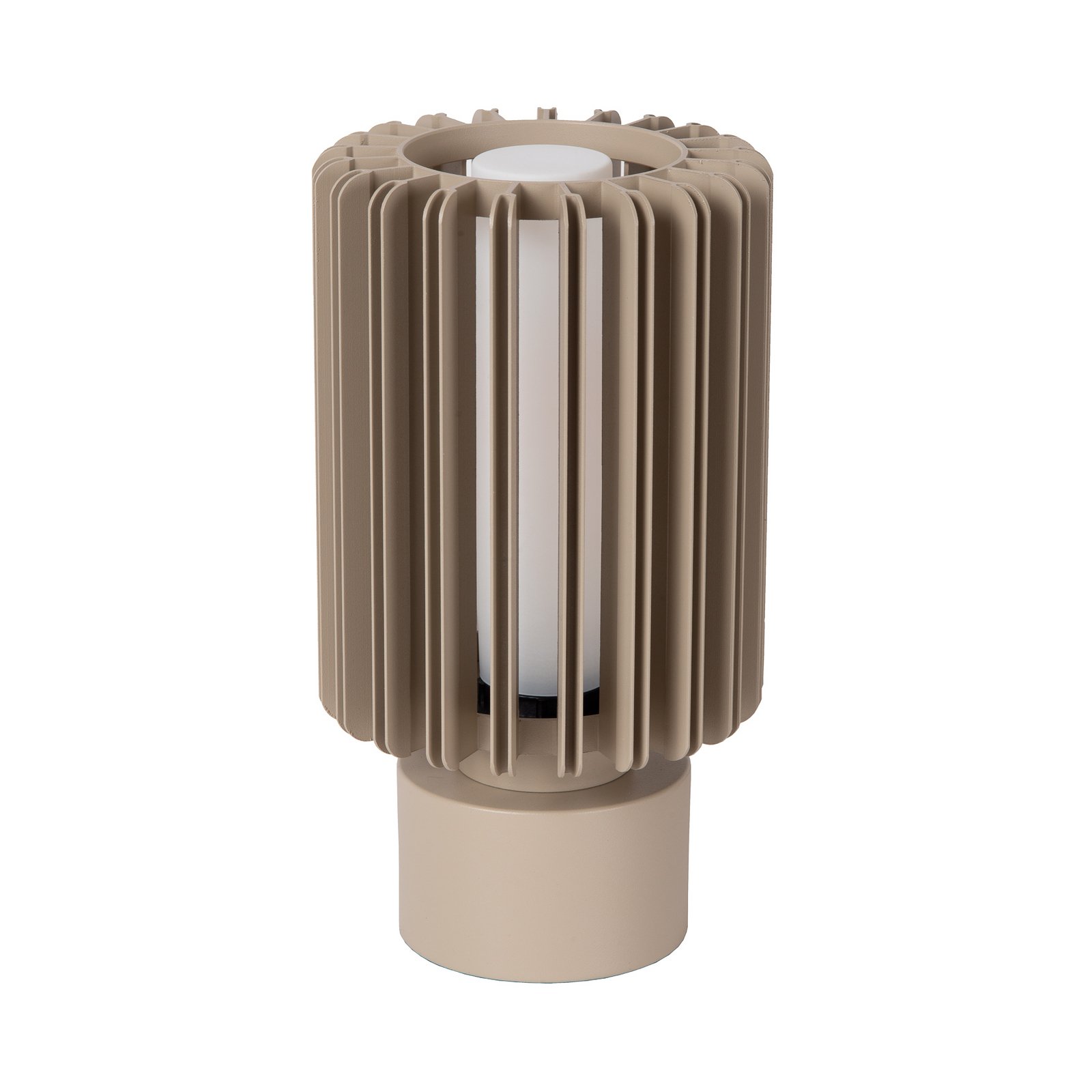 Galda lampa Lambres, pelēkbrūna, augstums 27 cm, metāls