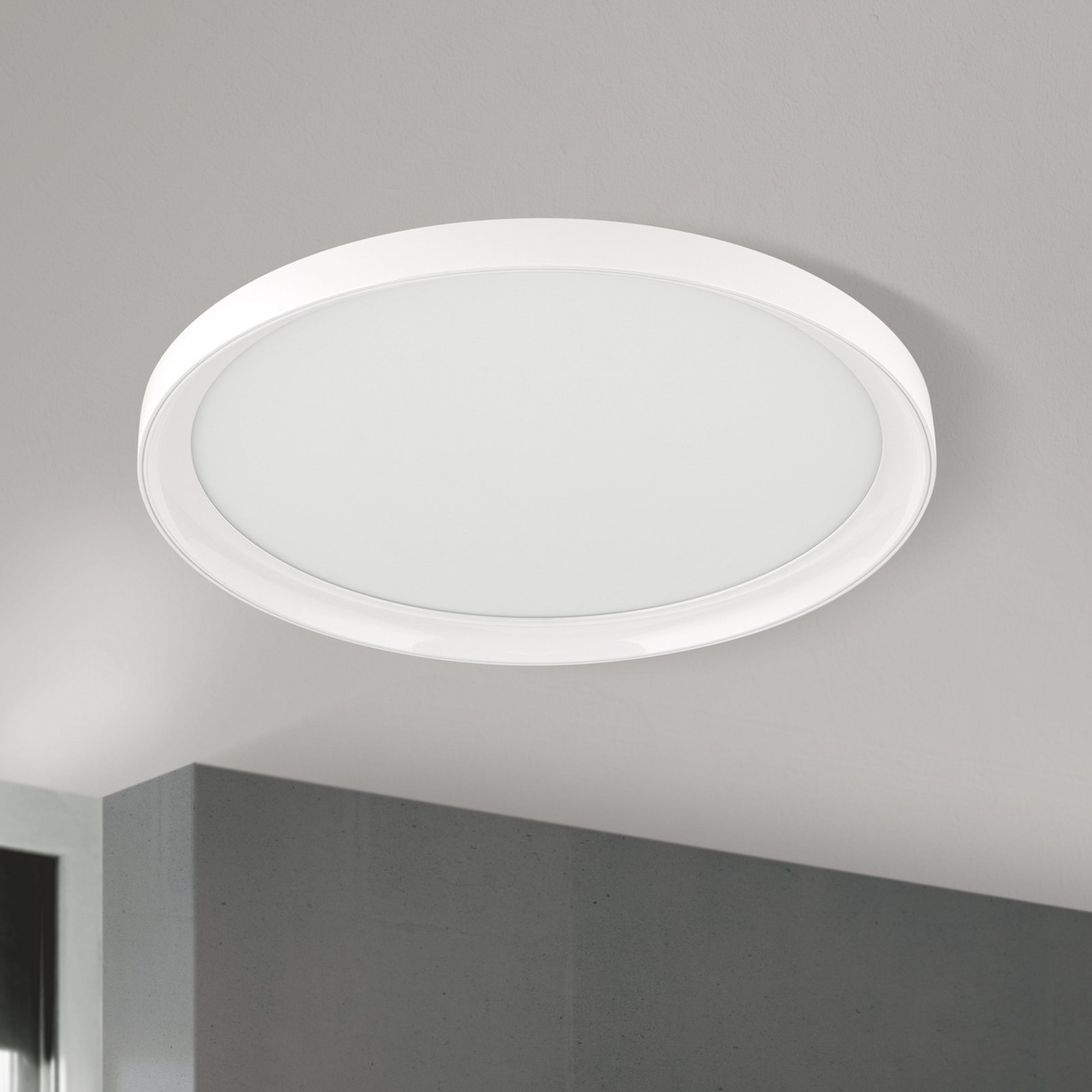 LED таванска лампа GAMMA, Ø 40 cm, бяла, дистанционно управление, CCT dim