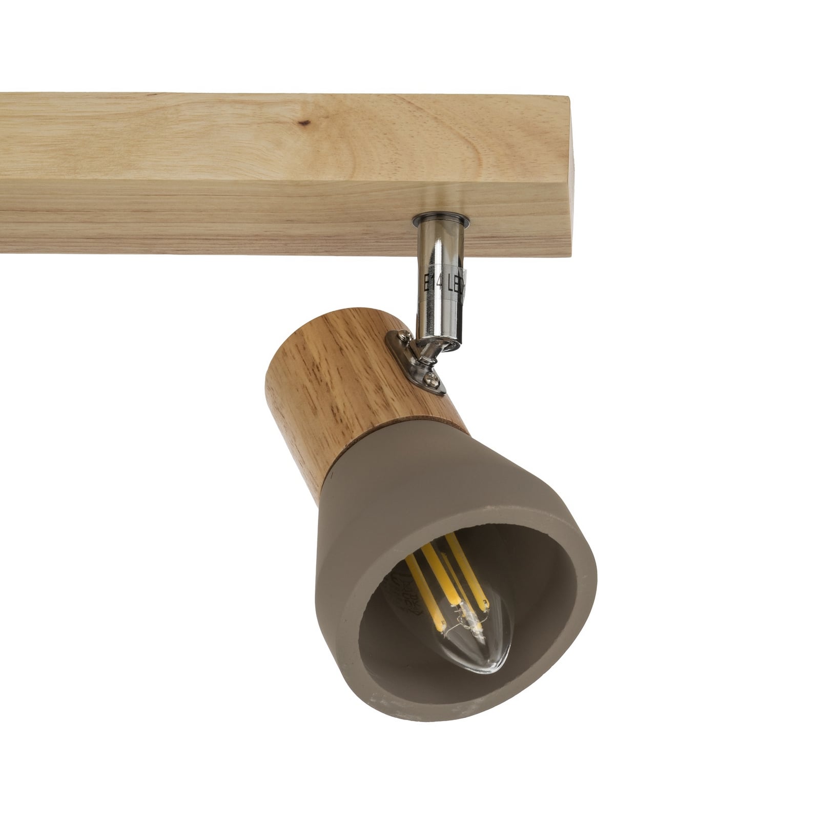 Filiz 4 Deckenleuchte Concrete/Wood - Lindby Filiz 4 Deckenleuchte Concrete/Wood - Lindby