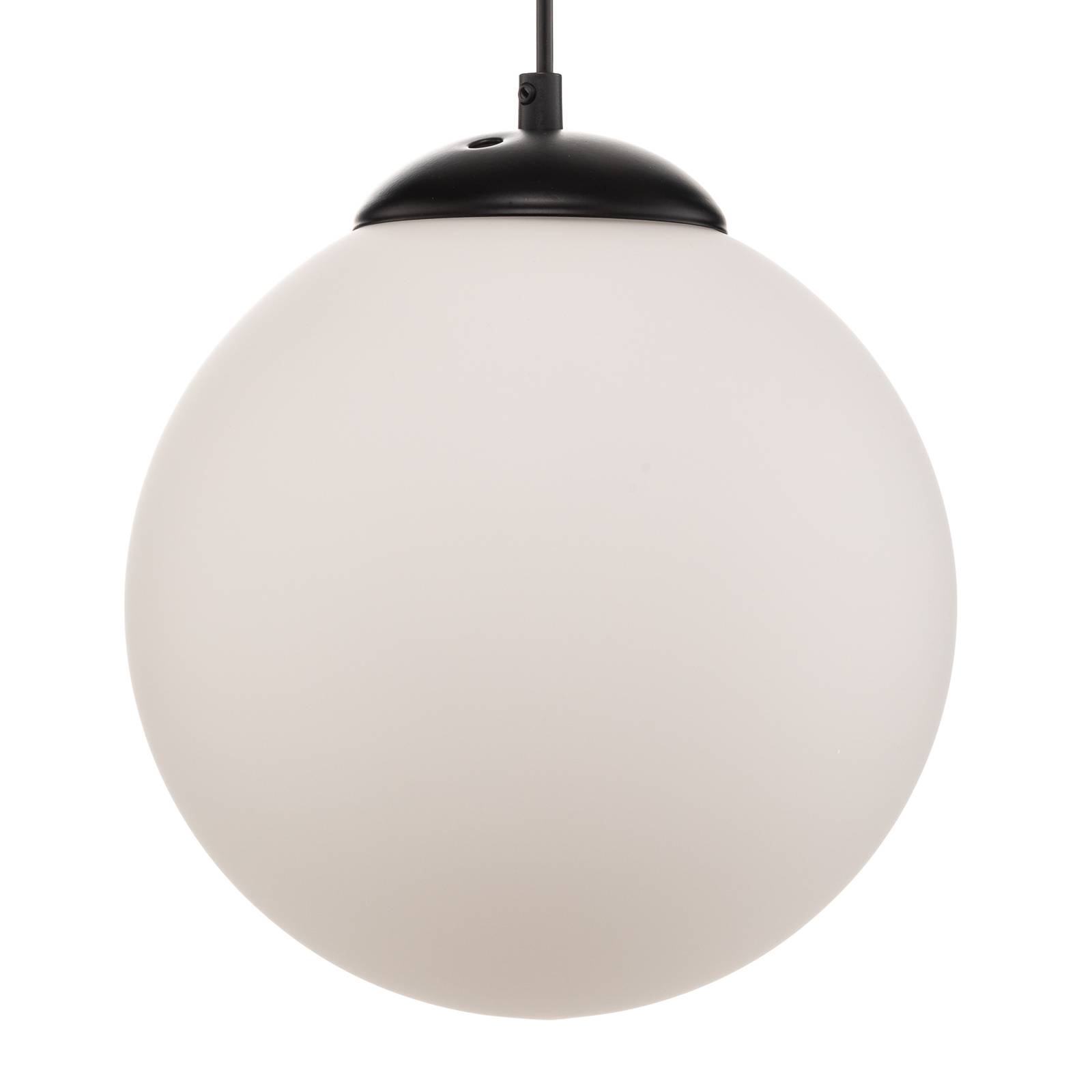 Lampa wisząca Lima, szkło opalowe, czarna, 1-pkt.