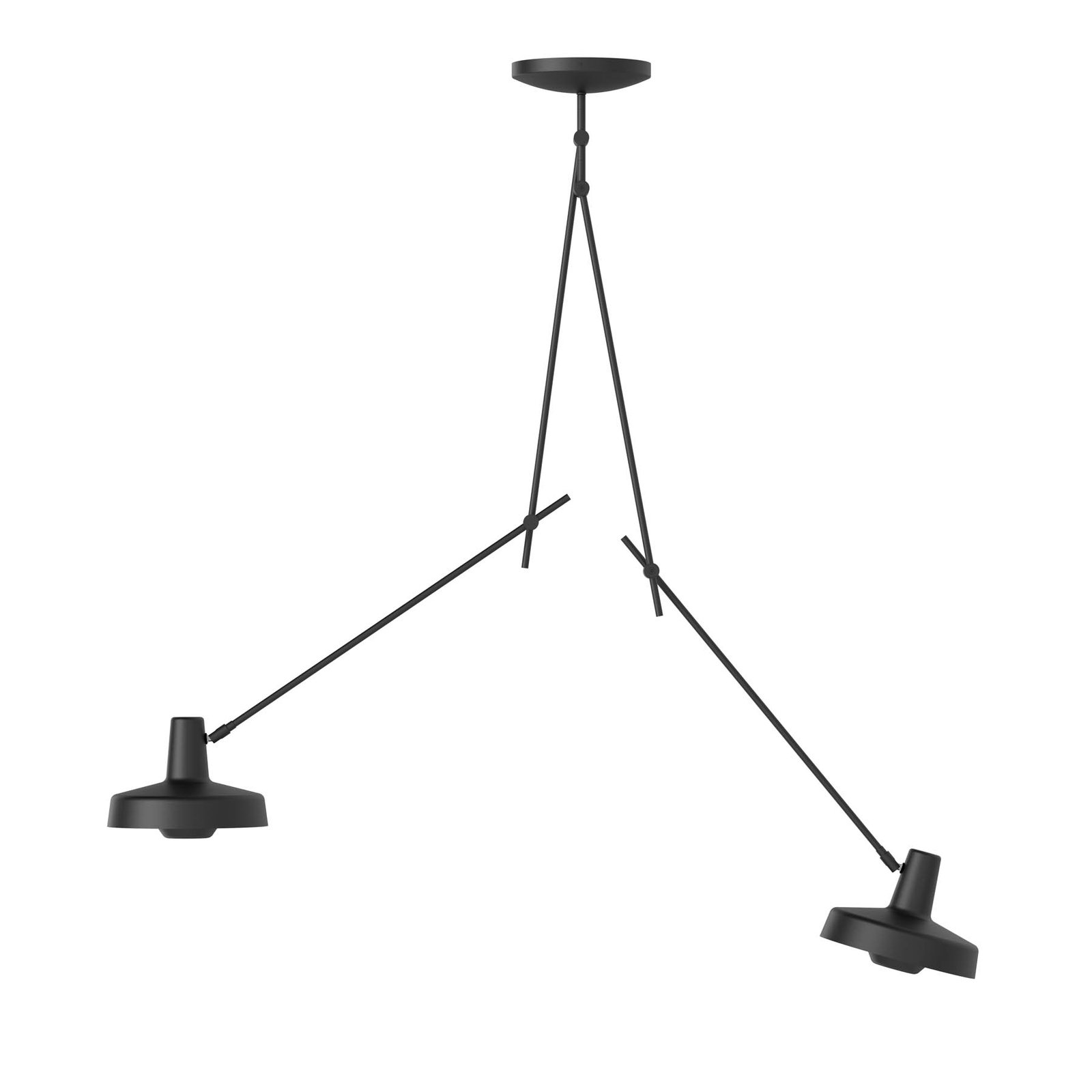 GRUPA Arigato -kattovalo 2-lamppuinen 110 cm musta