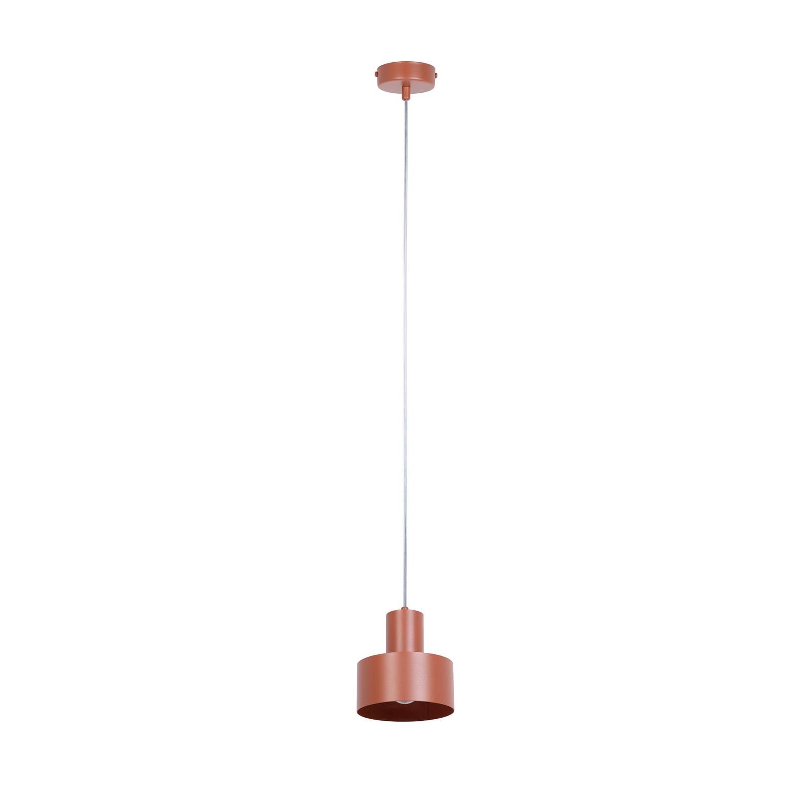 Hängeleuchte Rif S, ziegelrot, 1-flammig, Ø 15 cm, Stahl