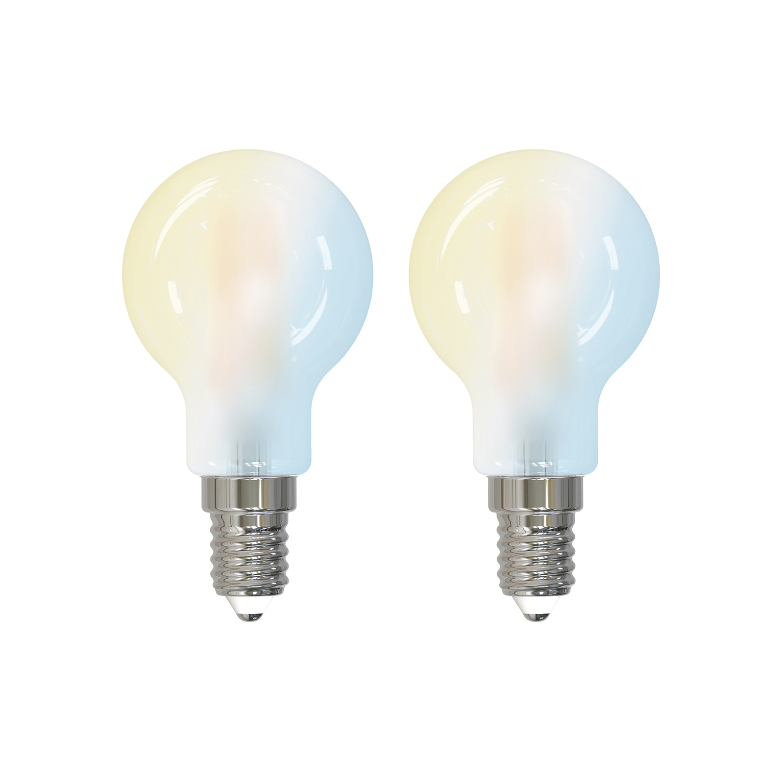 LUUMR Smart teardrop LED bulb, set of 2, E14, 4.2W, matt, Tuya