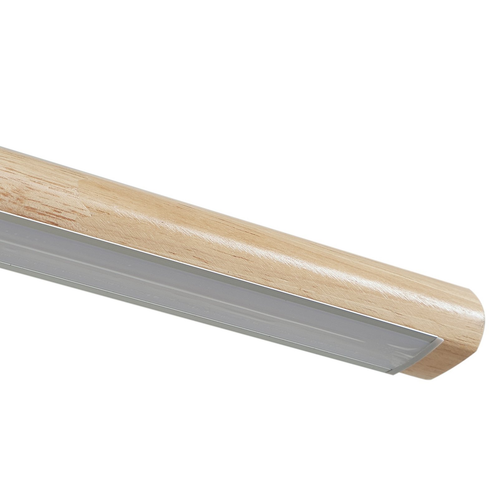 Lucande lámpara colgante LED Maruta, madera, haz, 120 cm, 3000K