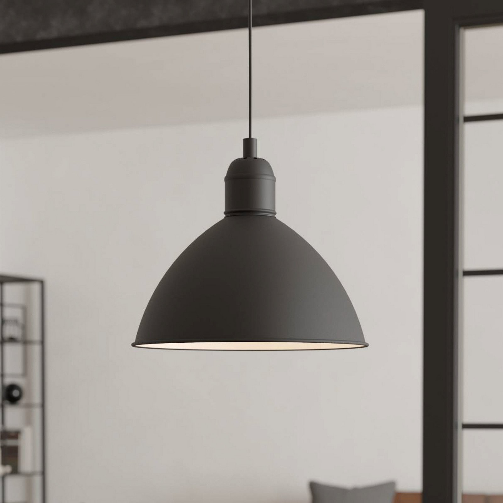 EGLO Priddy 1 lampă suspendată vintage 1 bec negru - Camera de zi / sufragerie - Metal