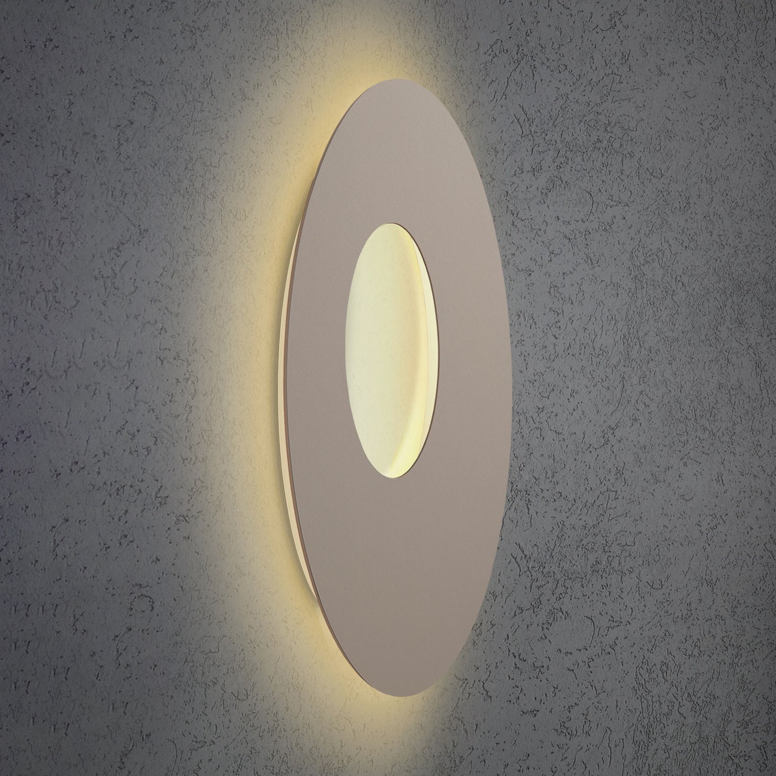 Escale Blade Open LED-seinävalaisin taupe Ø 59 cm