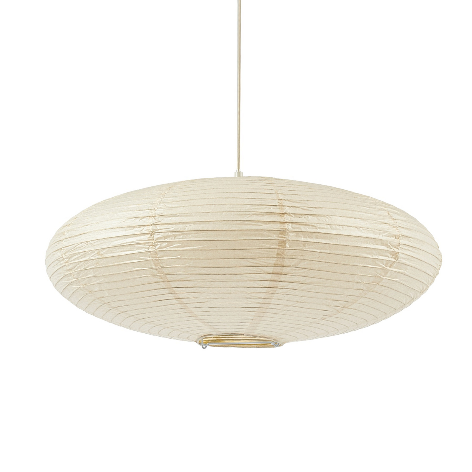 Gerald pendant light, Ø 60 cm, white, paper, E27 – Lindby Gerald pendant light, Ø 60 cm, white, paper, E27 – Lindby
