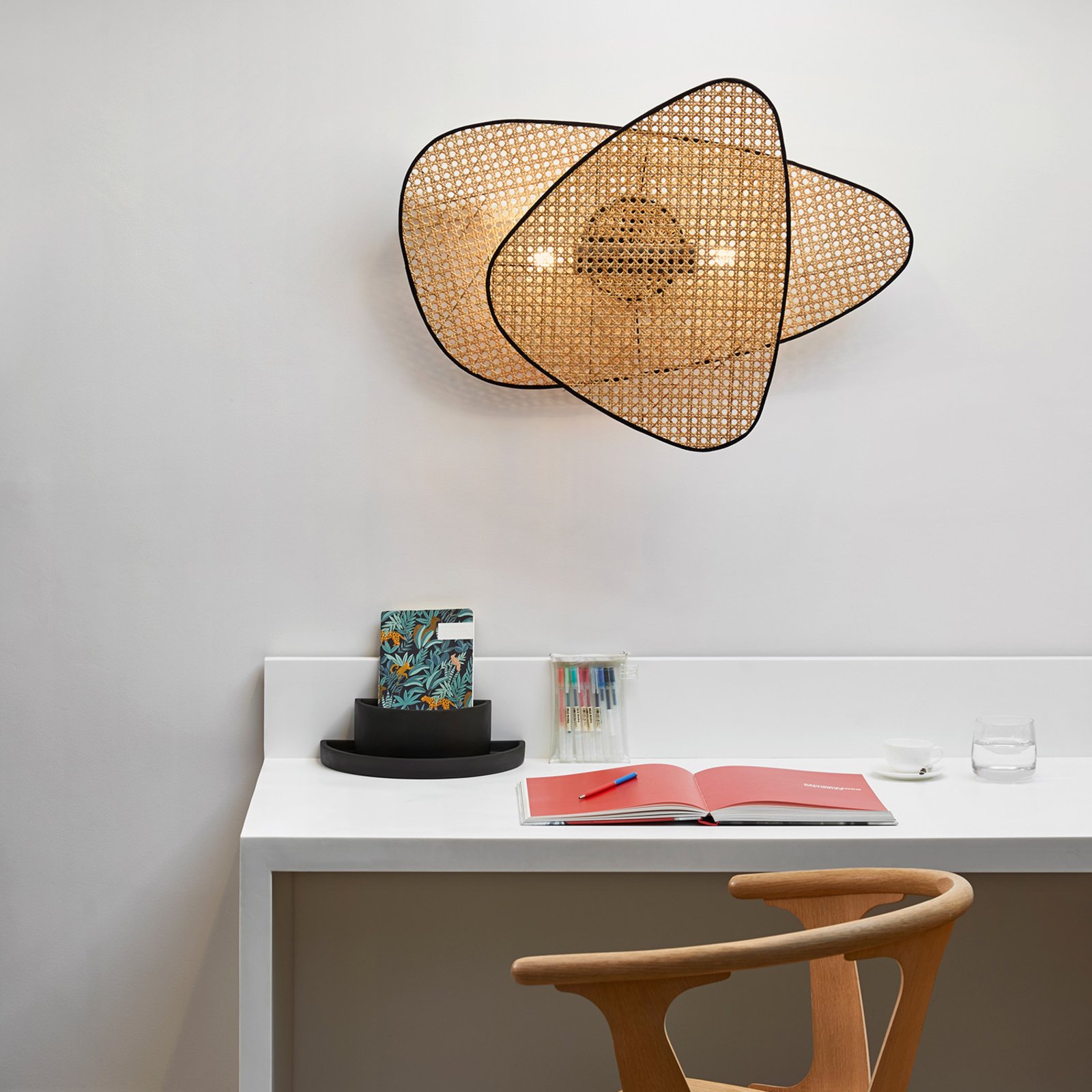 Wandleuchte Screen, 77 cm hoch, natur, Rattan - MARKET SET Wandleuchte Screen, 77 cm hoch, natur, Rattan - MARKET SET