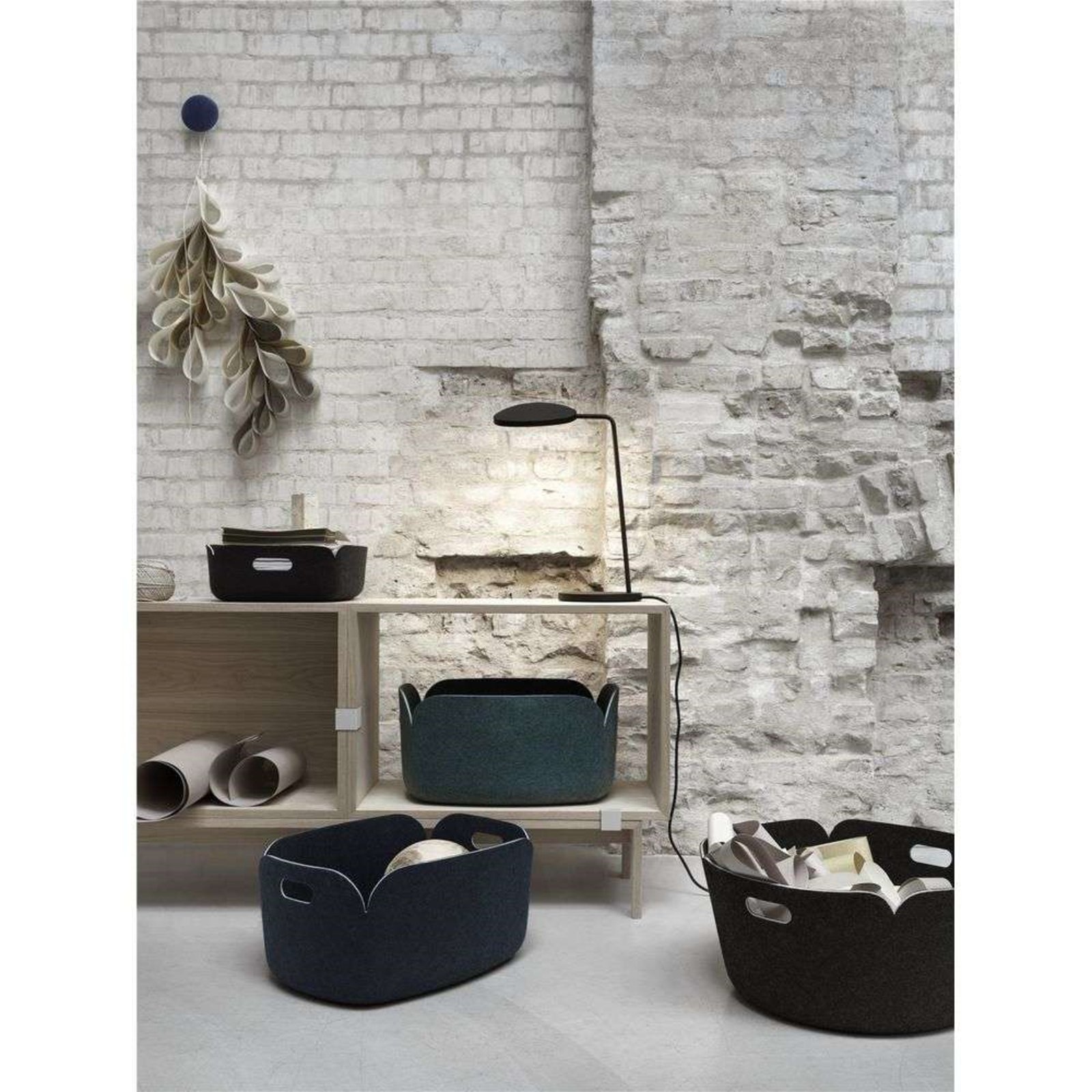 Restore Round Basket Midnight Blue - Muuto