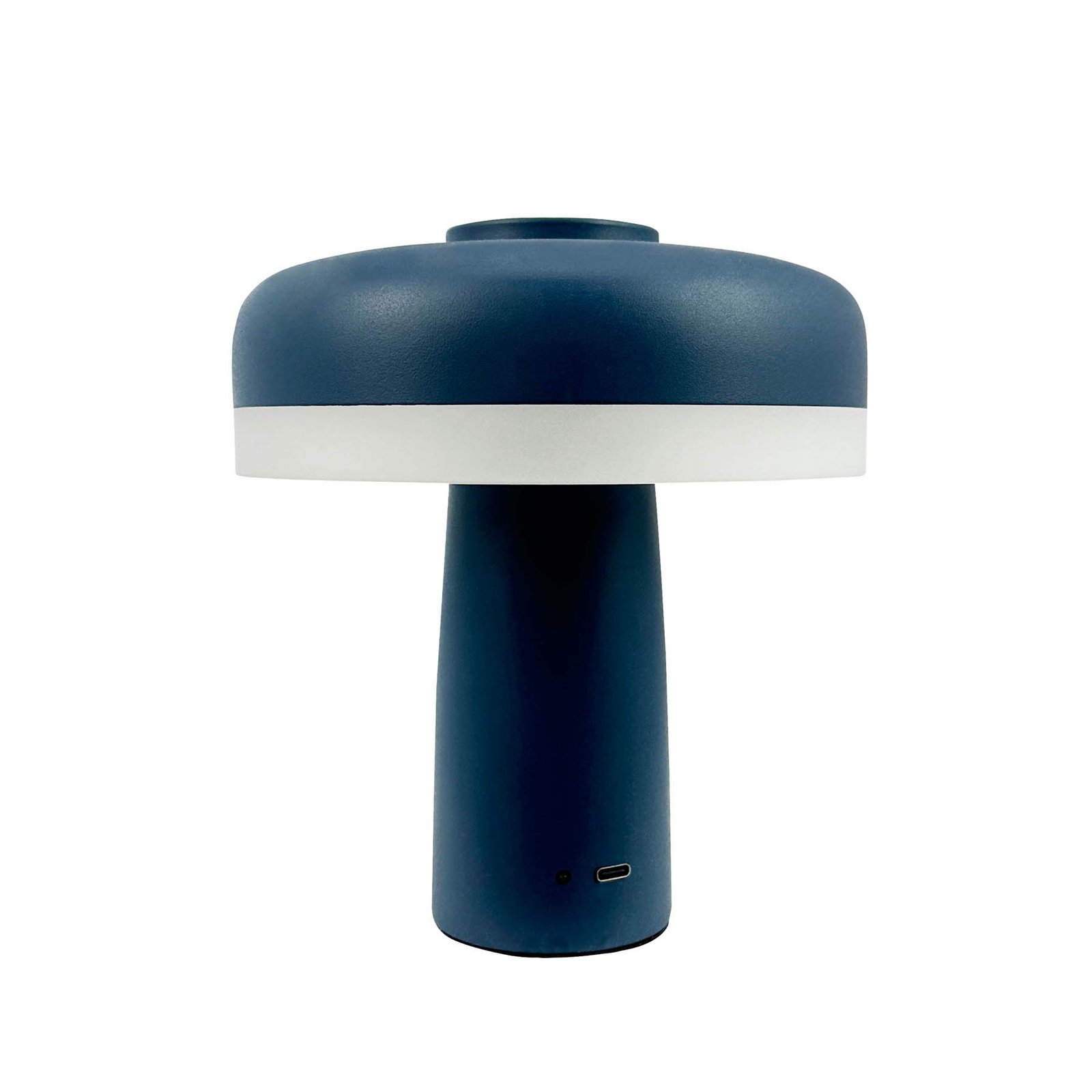 Dyberg Larsen Lampe à poser LED rechargeable Porter, bleu, hauteur 16 cm