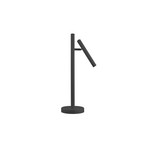 Lampa stołowa LED na akumulator Streak-B, wysokość 50 cm, czarna, metalowa