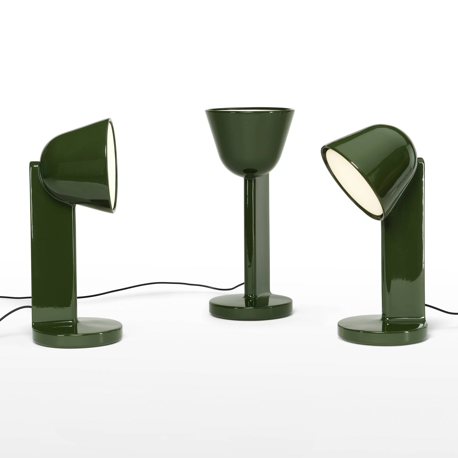 Flos céramique oldalsó asztali lámpa, zöld