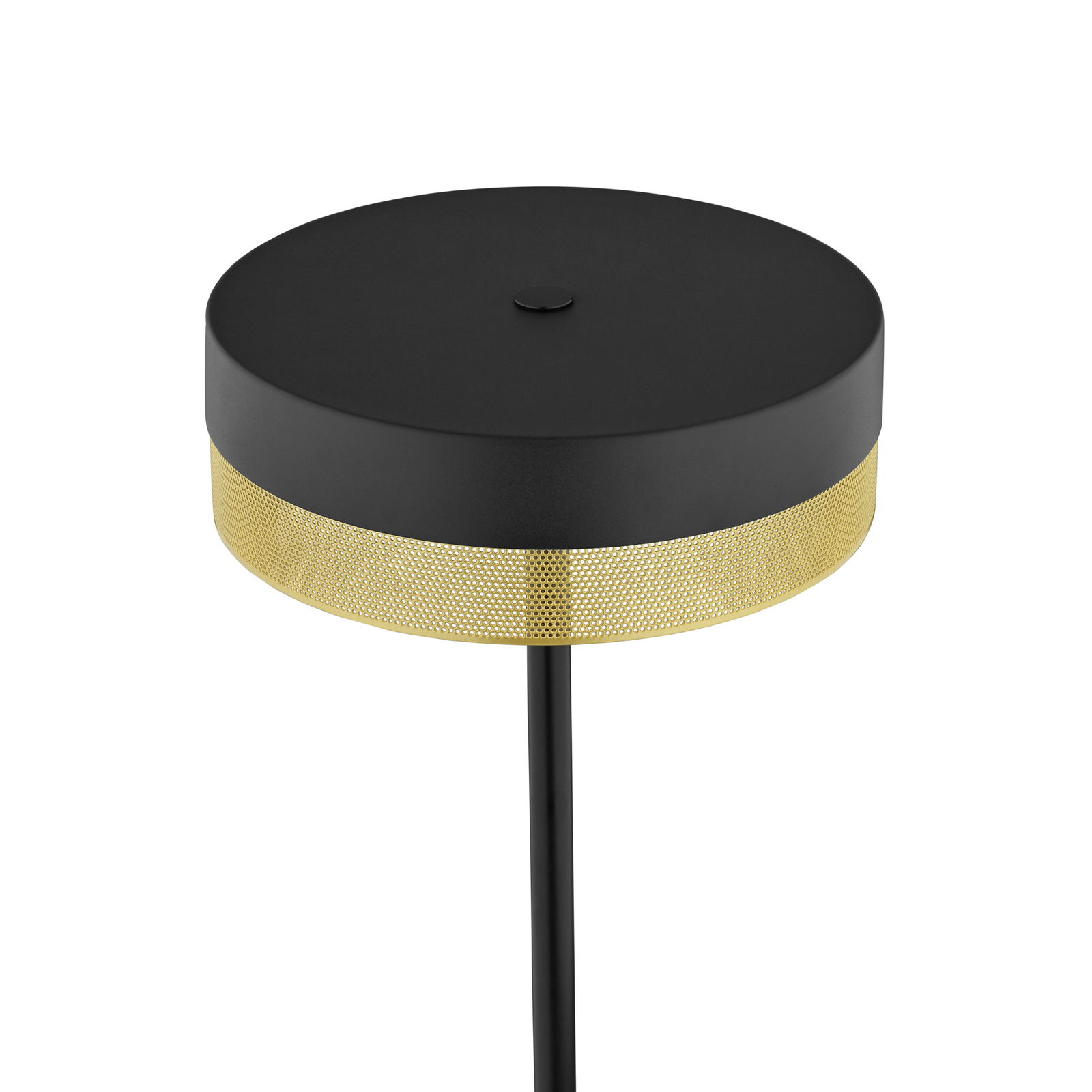 LED-Stehleuchte Mesh mit Dimmer, schwarz/gold