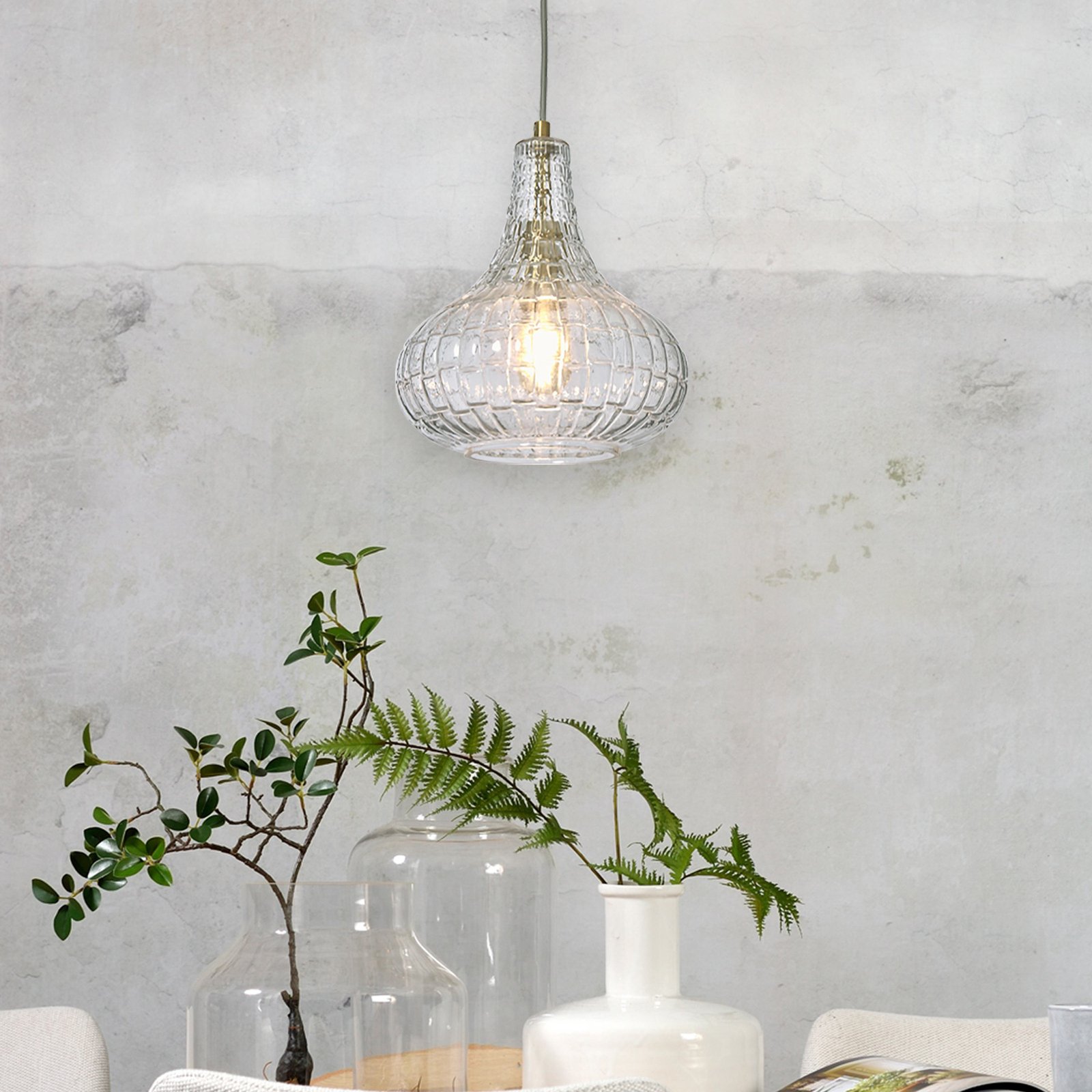 It's about RoMi Venice pendant light, clear, drop, glass