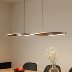 Lindby LED κρεμαστό φωτιστικό Jaren, μαύρο/καφέ, 100 cm, CCT