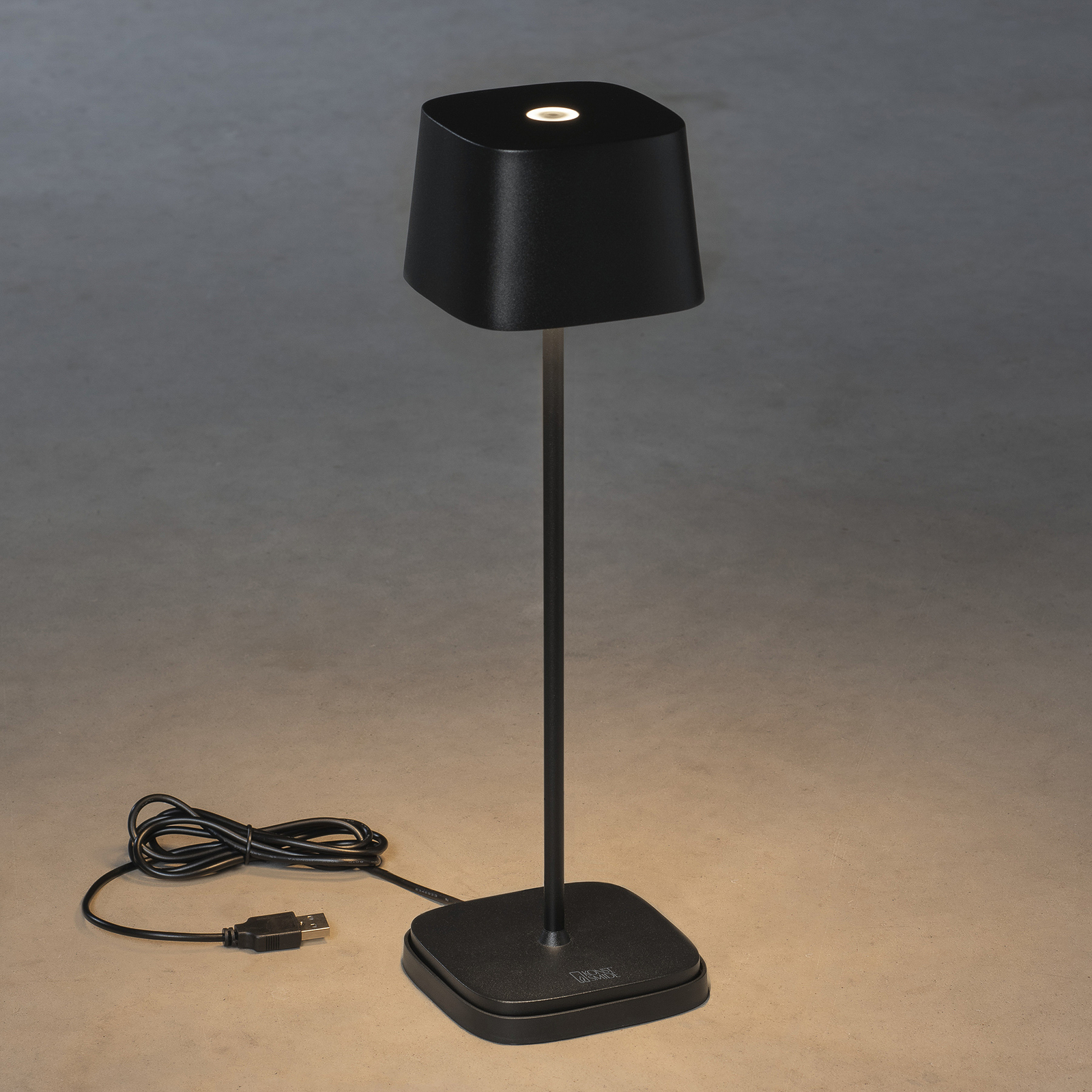 Namizna svetilka Capri LED za zunanjo uporabo, črna