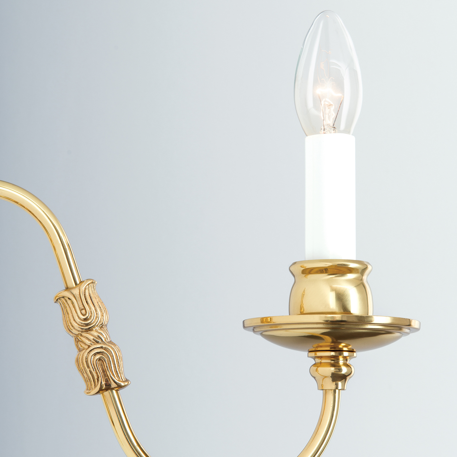 Imke 2-bulb wall light, polished brass