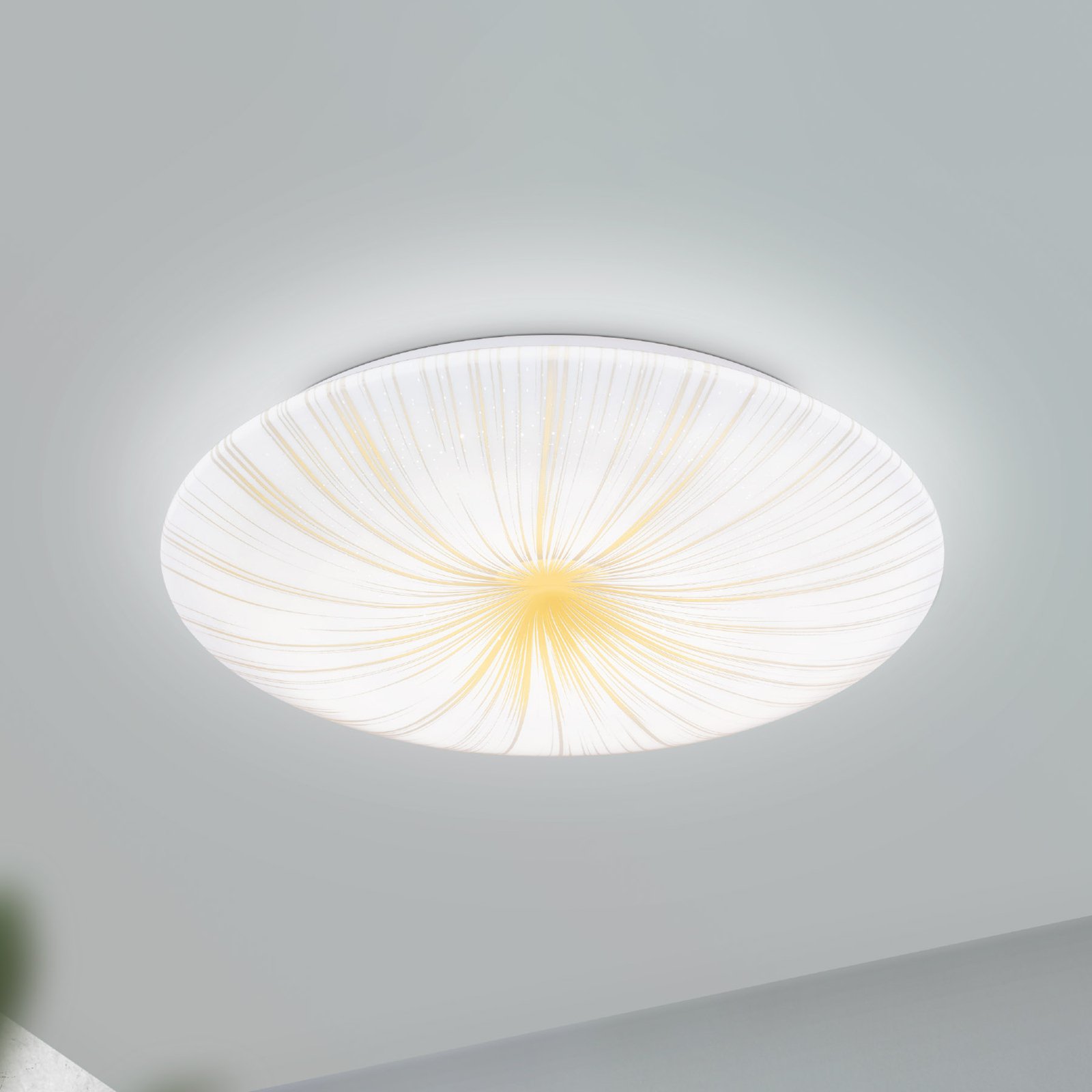 Nieves 1 LED ceiling light with beam design Ø31cm