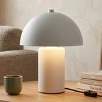 Bordlampe Enya, lysegrå, metall, høyde 25,5 cm, E14