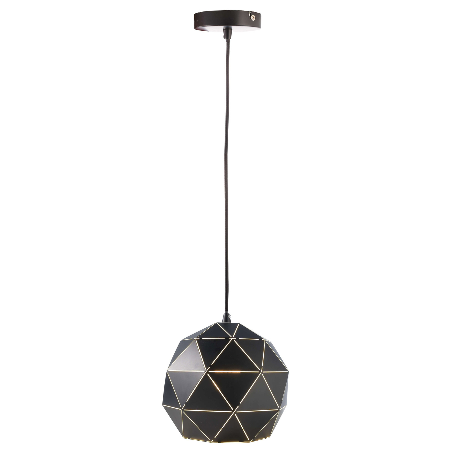 Hanglamp Asterope, Ø 25cm rond, zwart