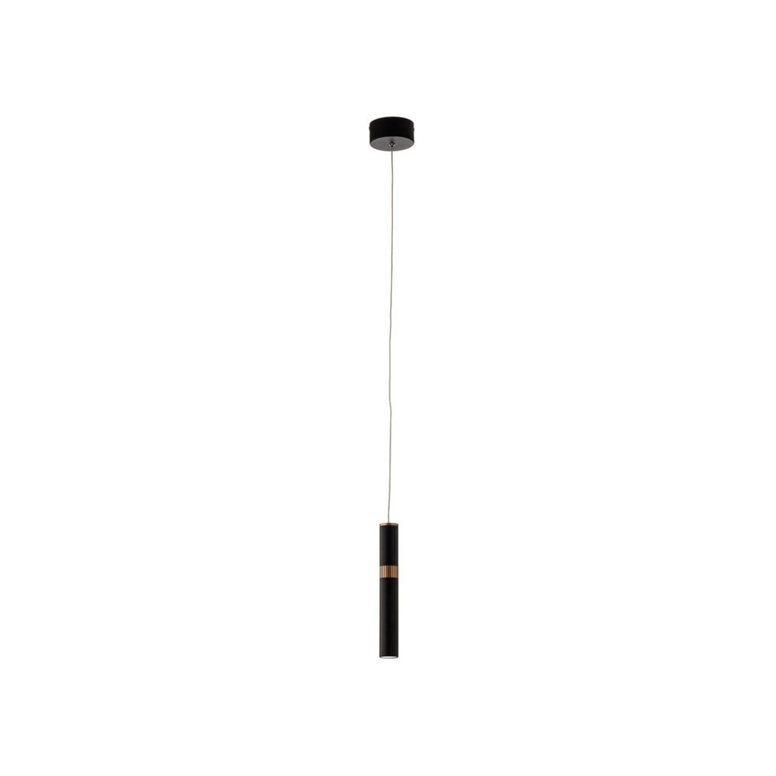 Bjarko LED Lustră Pendul Black/Brass - Lucande