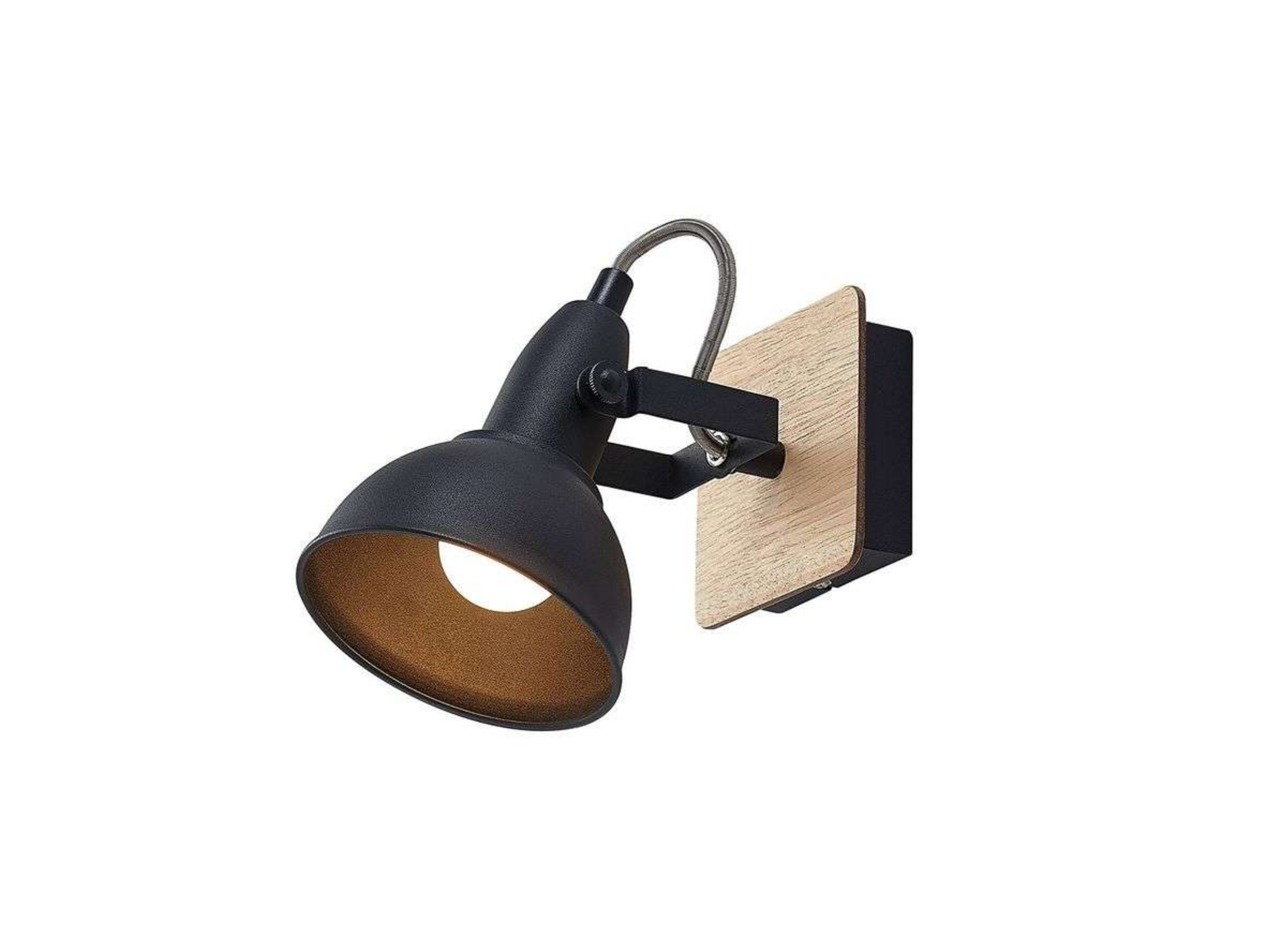 Aylis Lampa Ścienna Black/Wood - Lindby