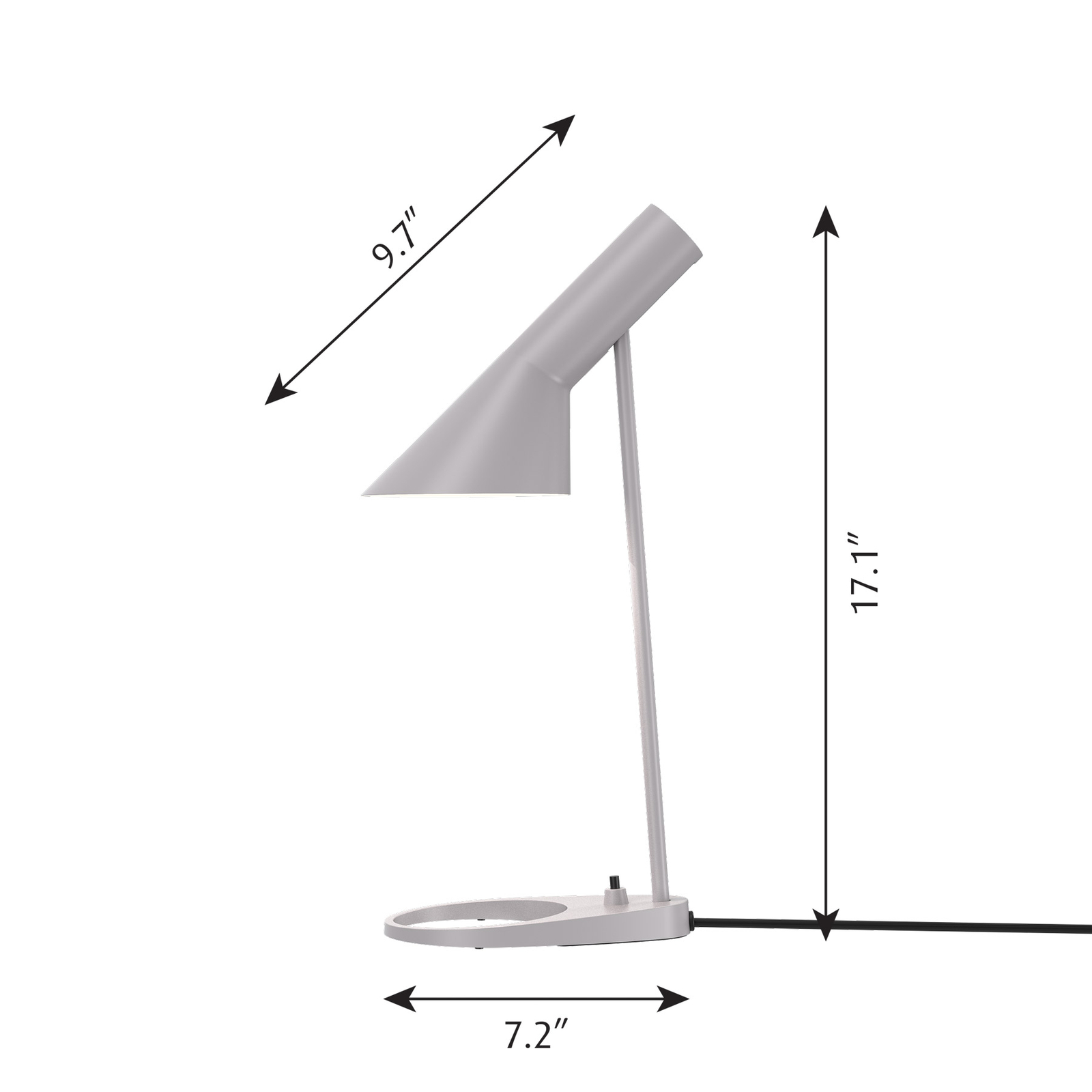 Louis Poulsen AJ Mini asztali lámpa, világosszürke