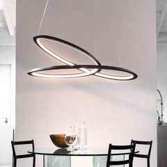 Závěsná lampa Nemo Kepler 2 700K Down Ø110cm černá