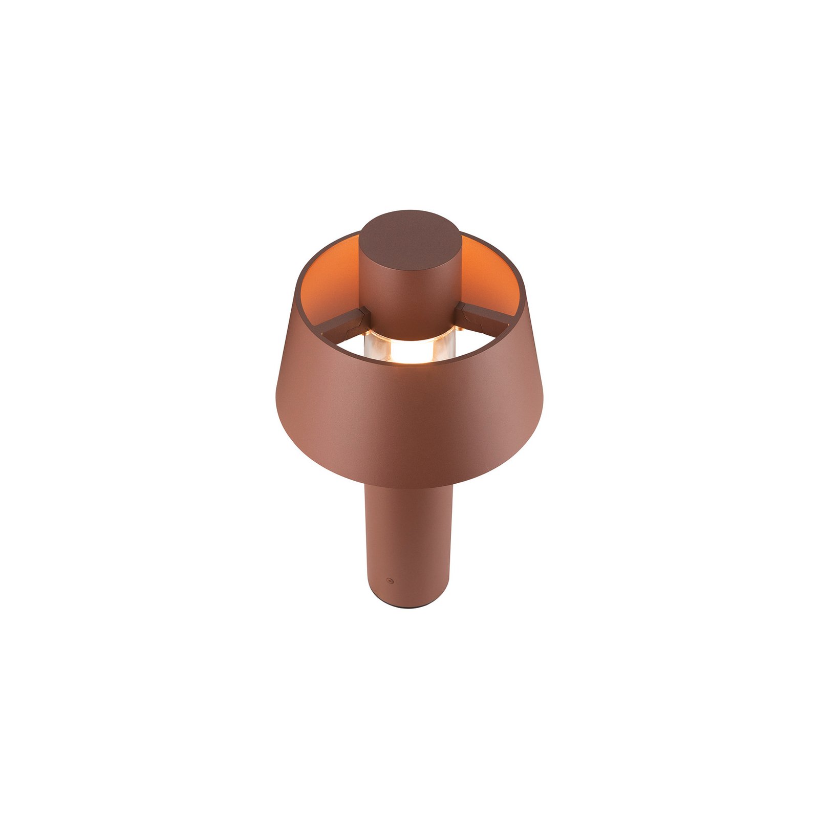 SLV Photoni 45 pillar lamp, rust-coloured, aluminium, height 45 cm