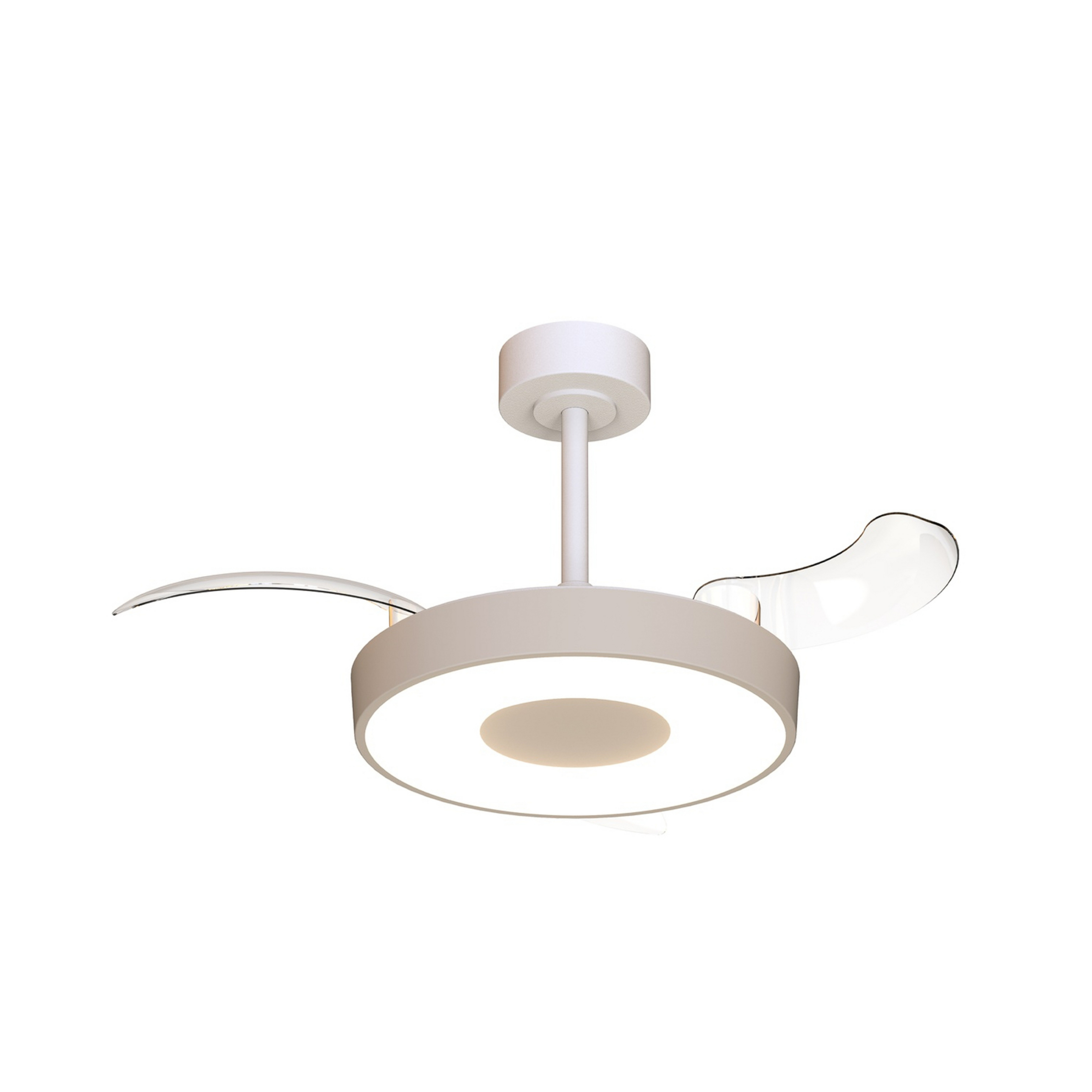 Ventilateur de plafond LED intelligent Coin Mini beige/blanc DC - Mantra